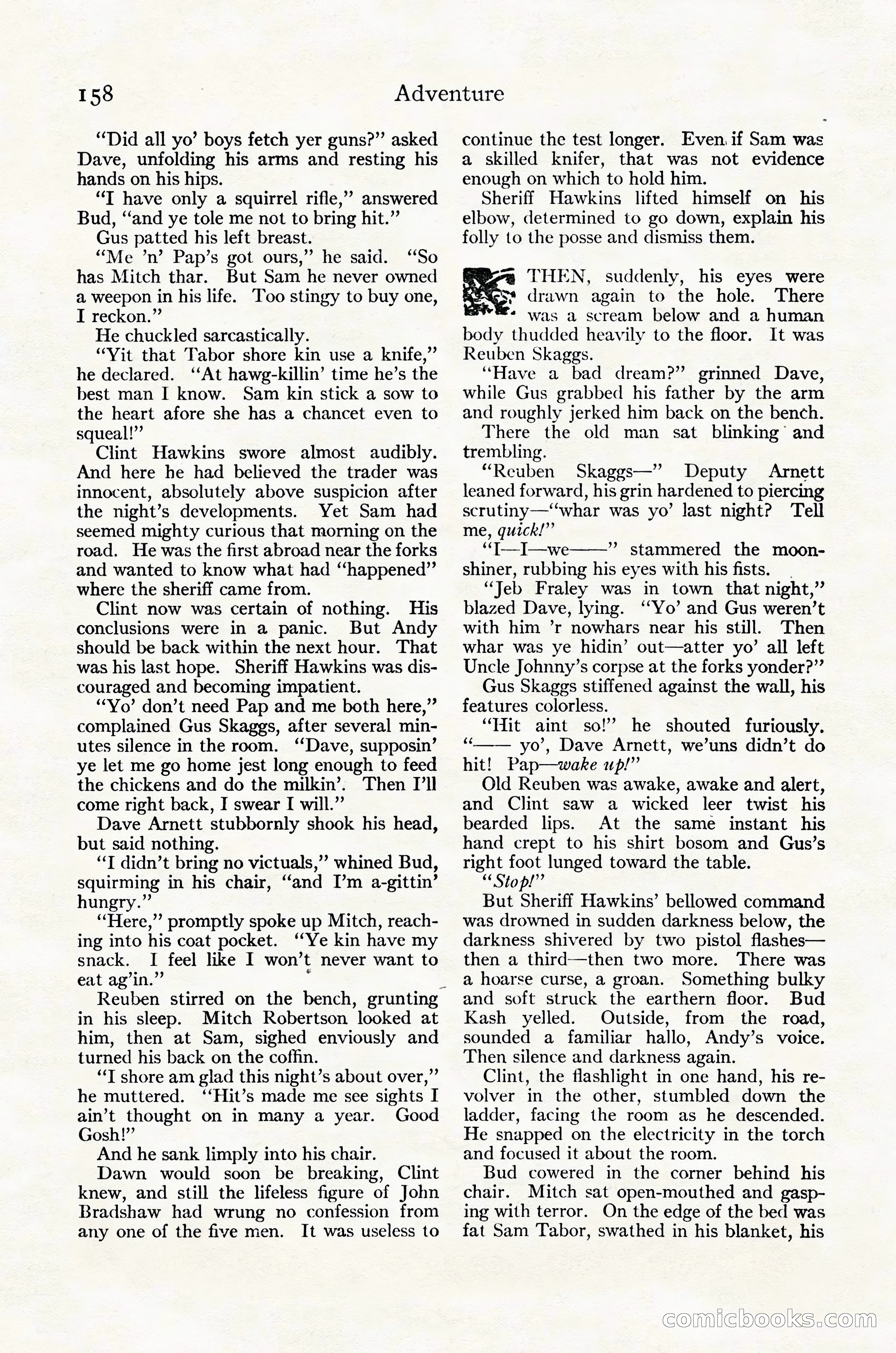 Adventure Magazine Cover, October 30, 1924 — page 168 of 204