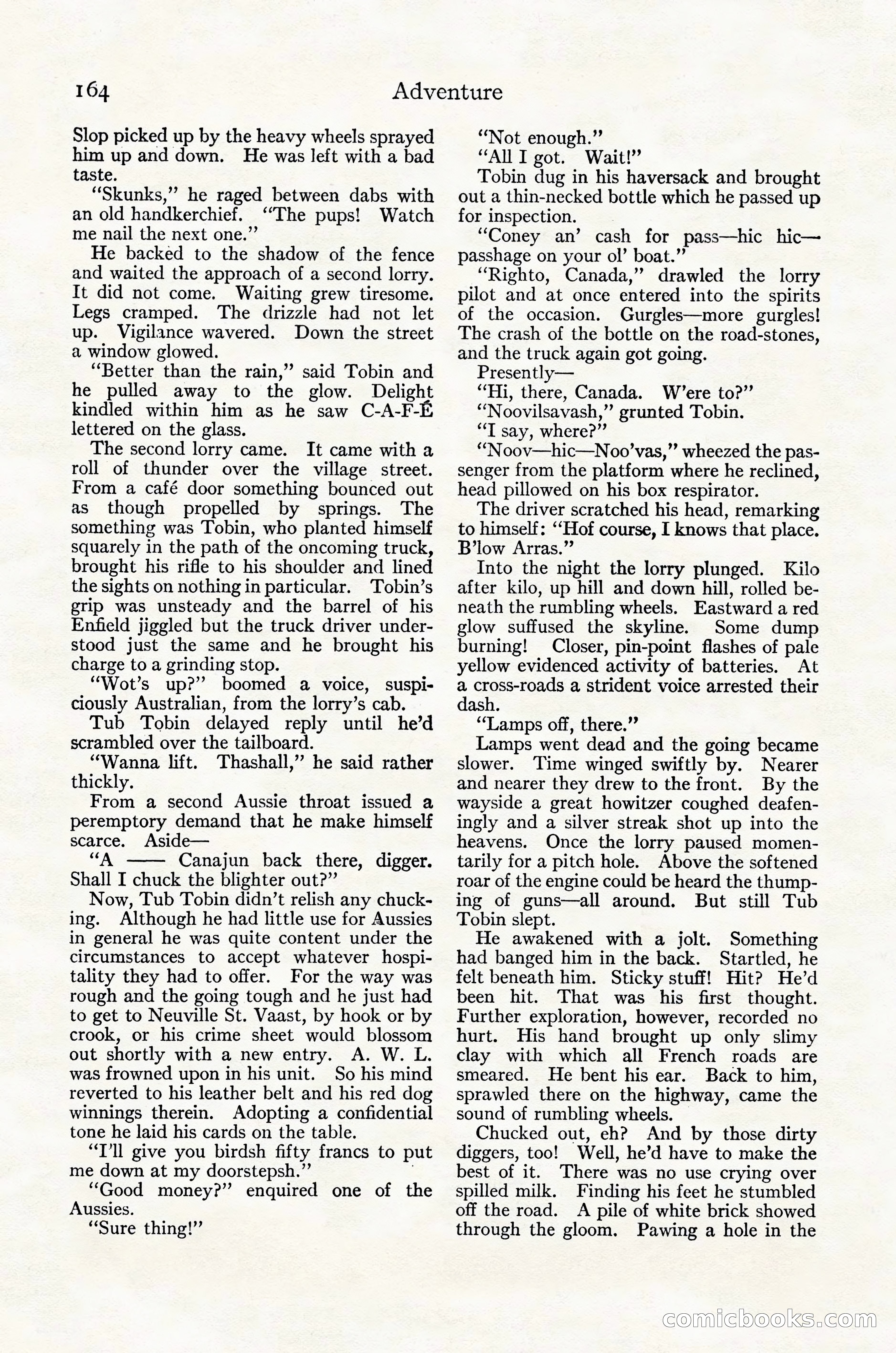 Adventure Magazine Cover, October 30, 1924 — page 174 of 204
