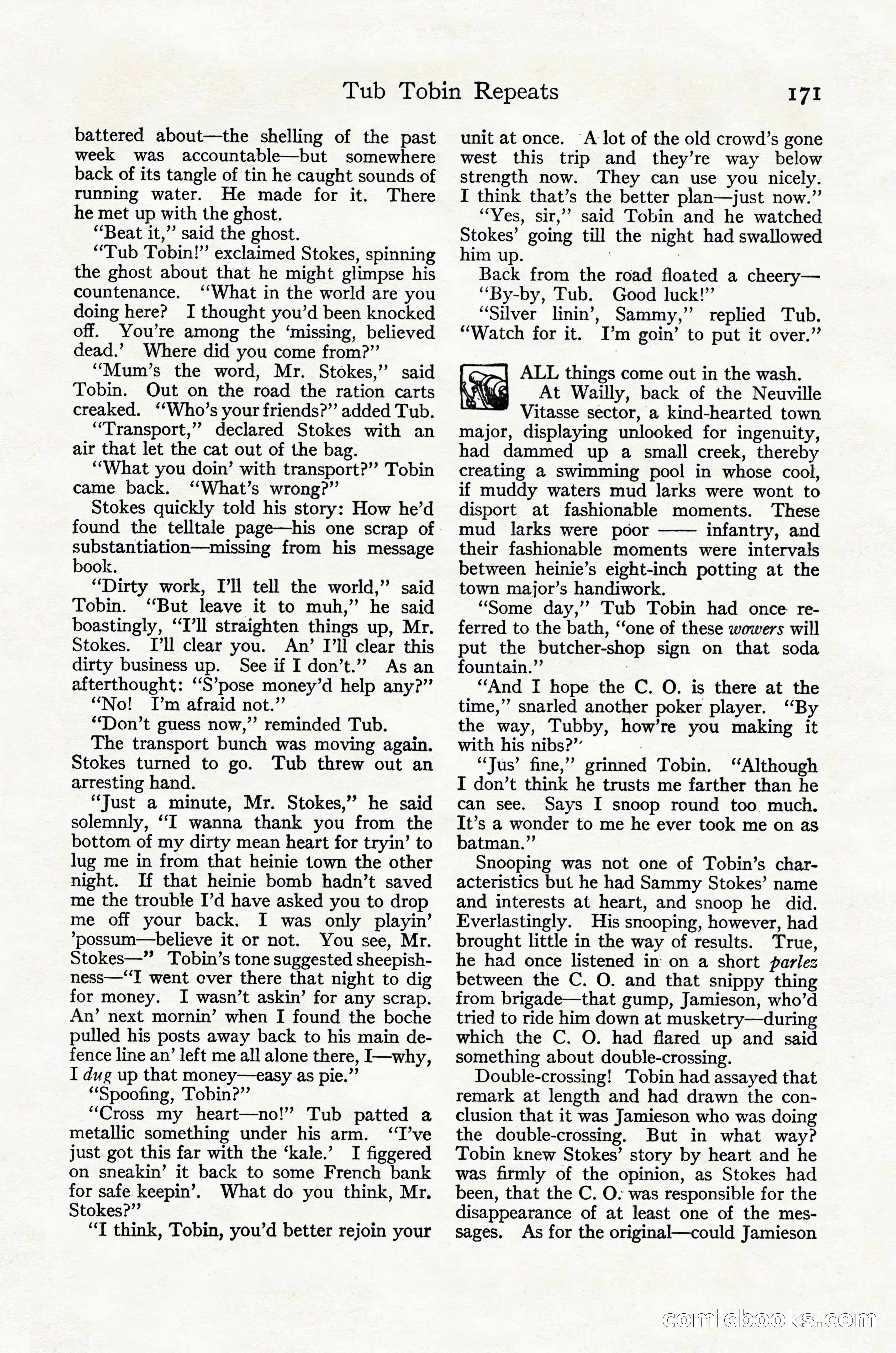 Adventure Magazine Cover, October 30, 1924 — page 181 of 204
