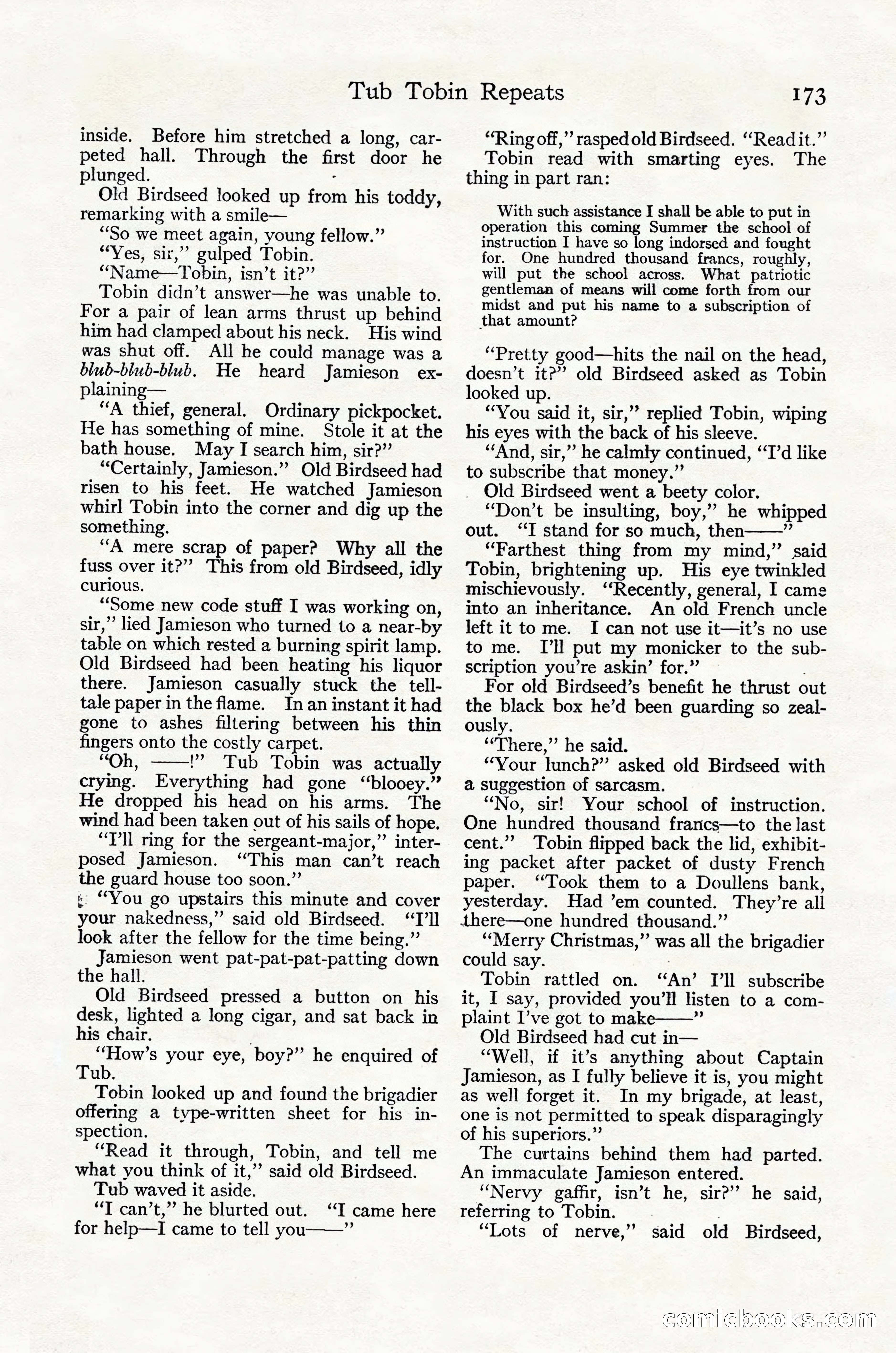 Adventure Magazine Cover, October 30, 1924 — page 183 of 204