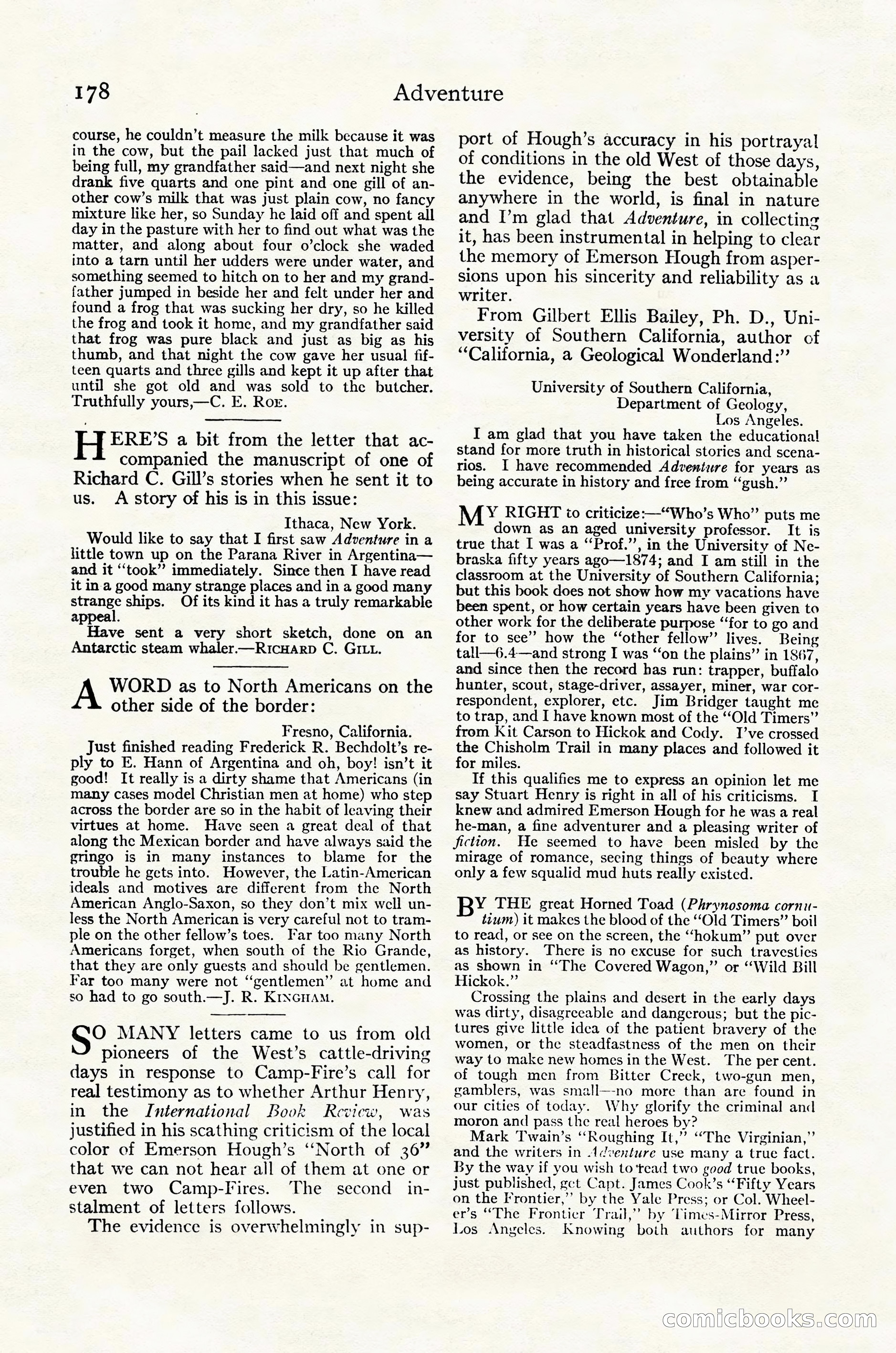 Adventure Magazine Cover, October 30, 1924 — page 188 of 204