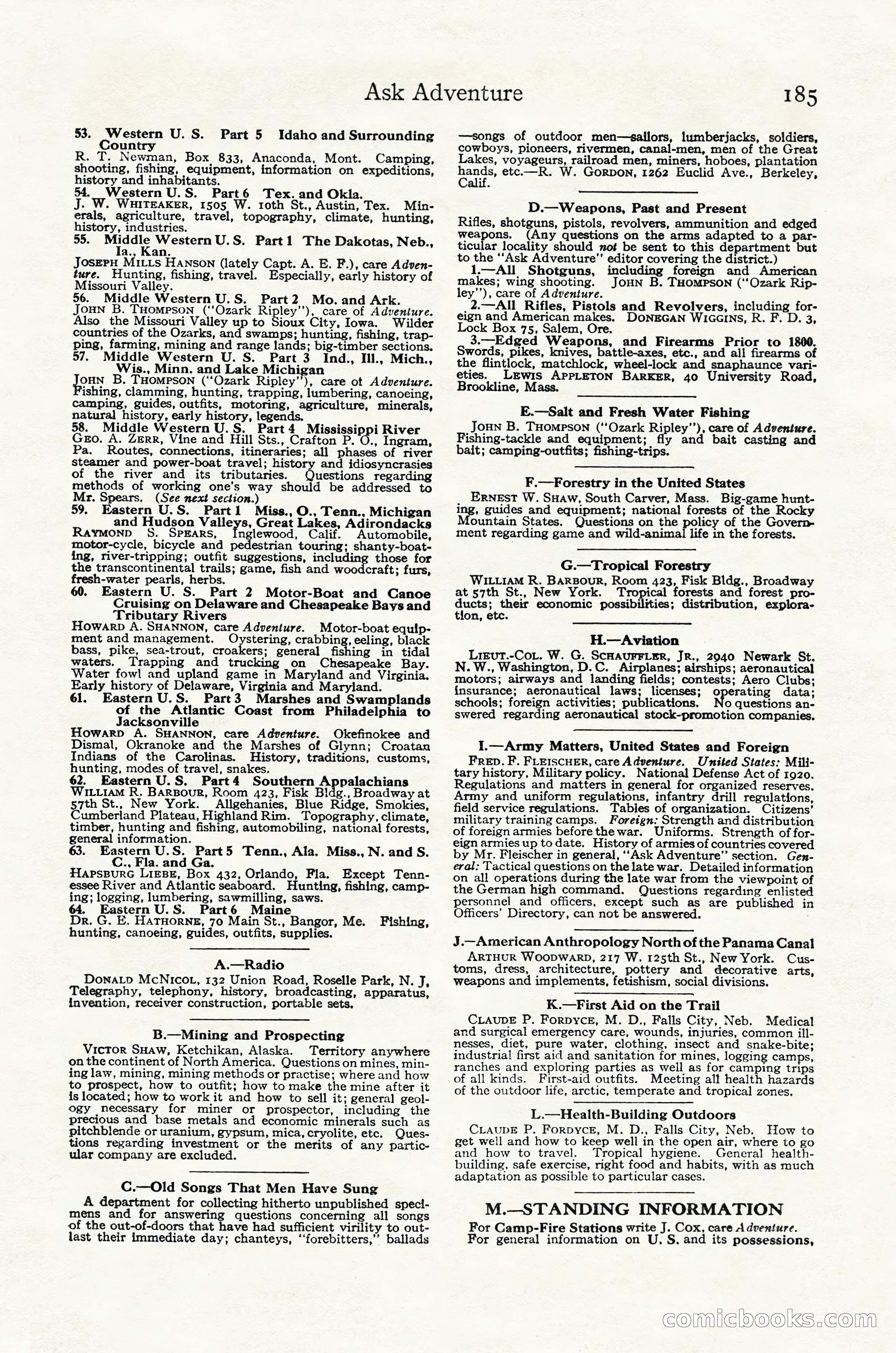Adventure Magazine Cover, October 30, 1924 — page 195 of 204