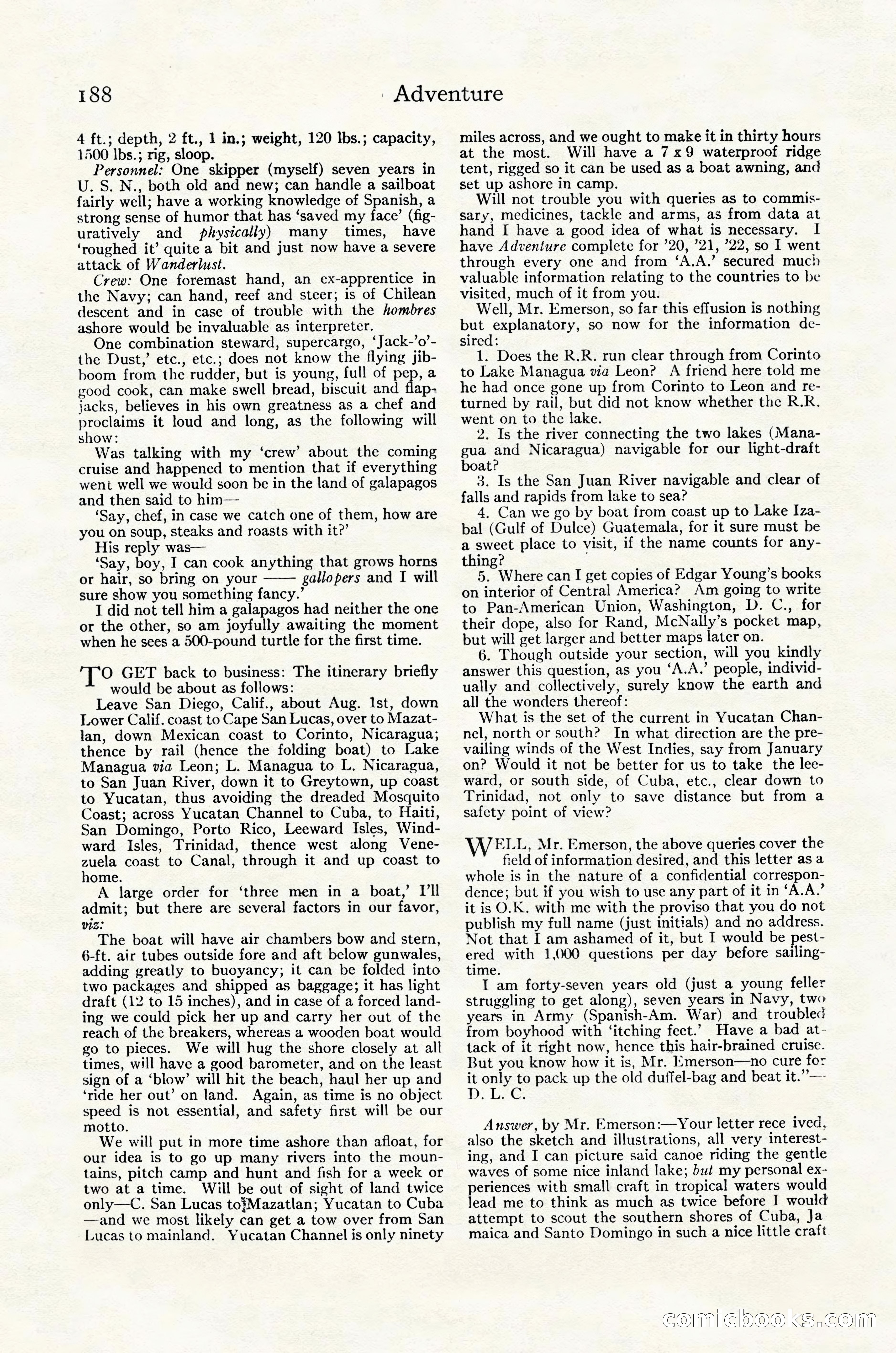 Adventure Magazine Cover, October 30, 1924 — page 198 of 204