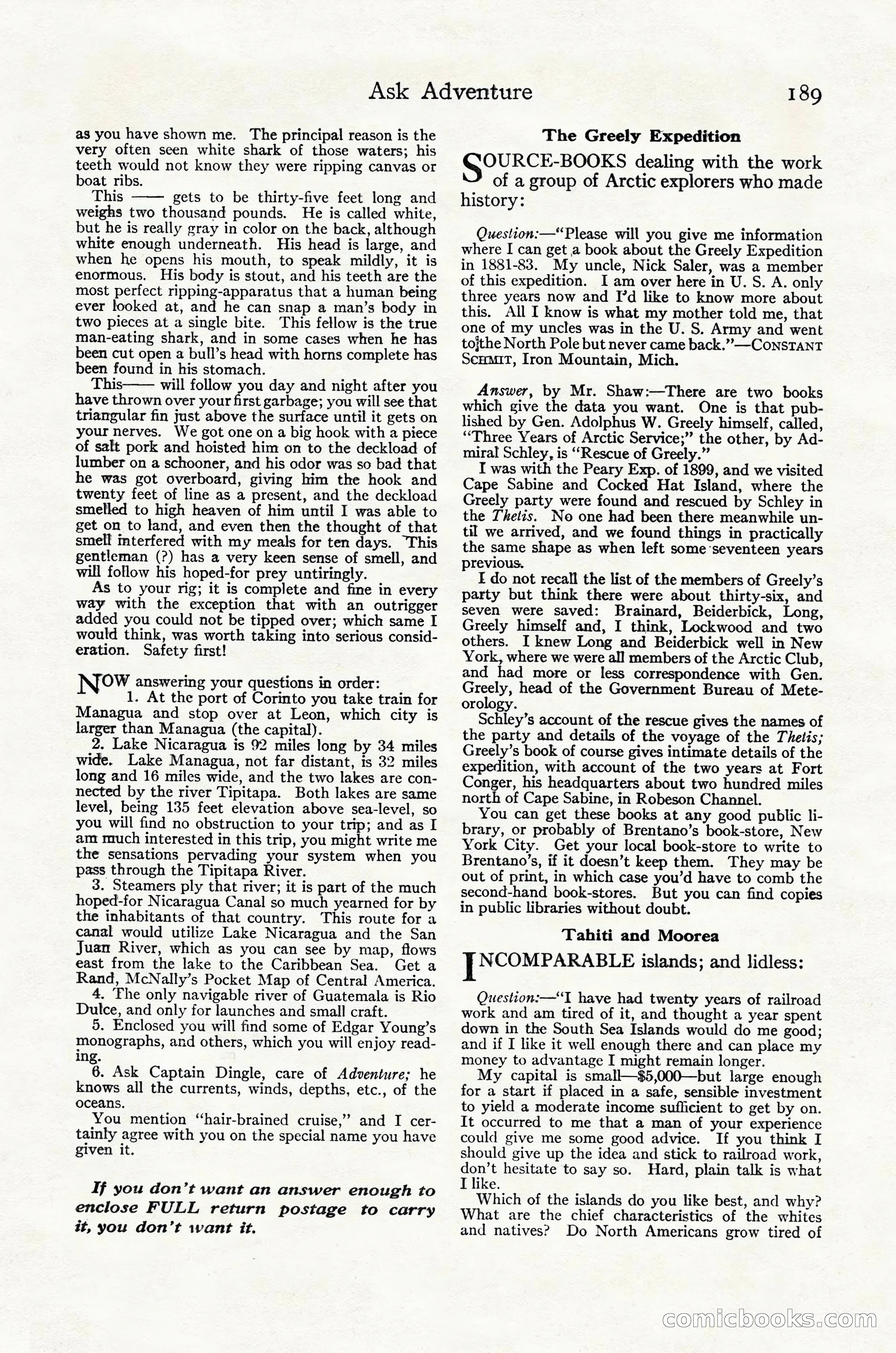 Adventure Magazine Cover, October 30, 1924 — page 199 of 204
