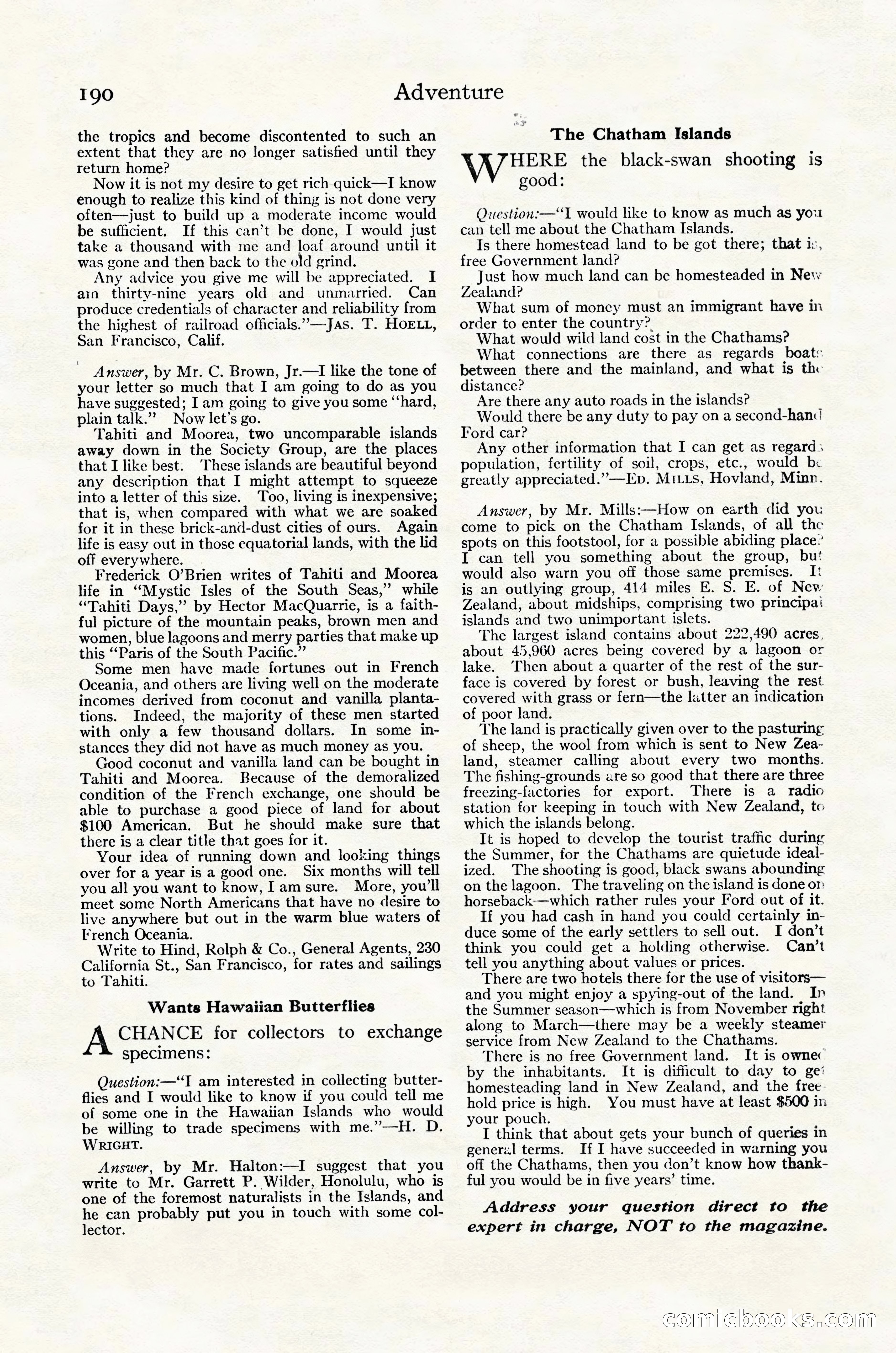 Adventure Magazine Cover, October 30, 1924 — page 200 of 204