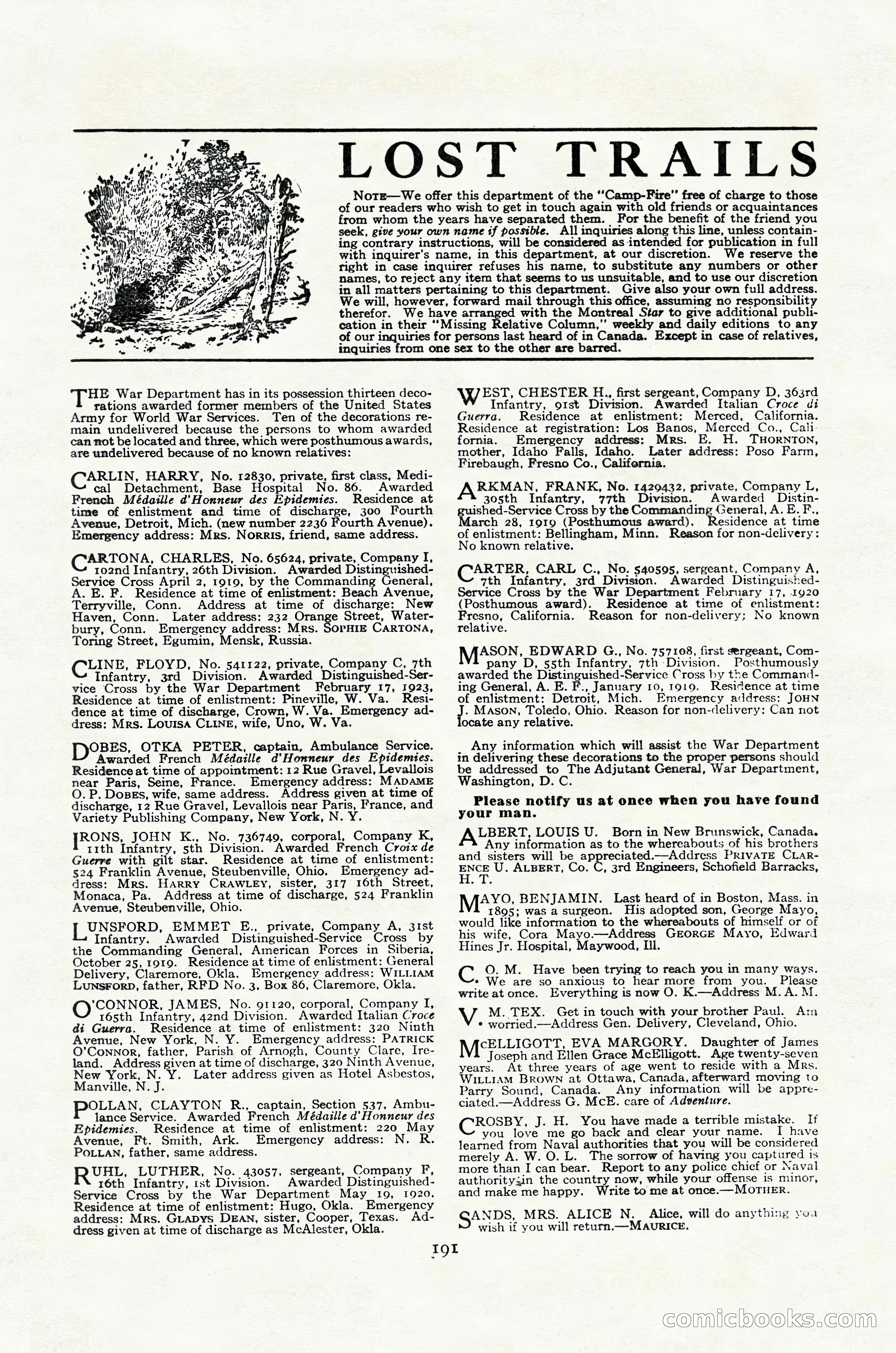 Adventure Magazine Cover, October 30, 1924 — page 201 of 204