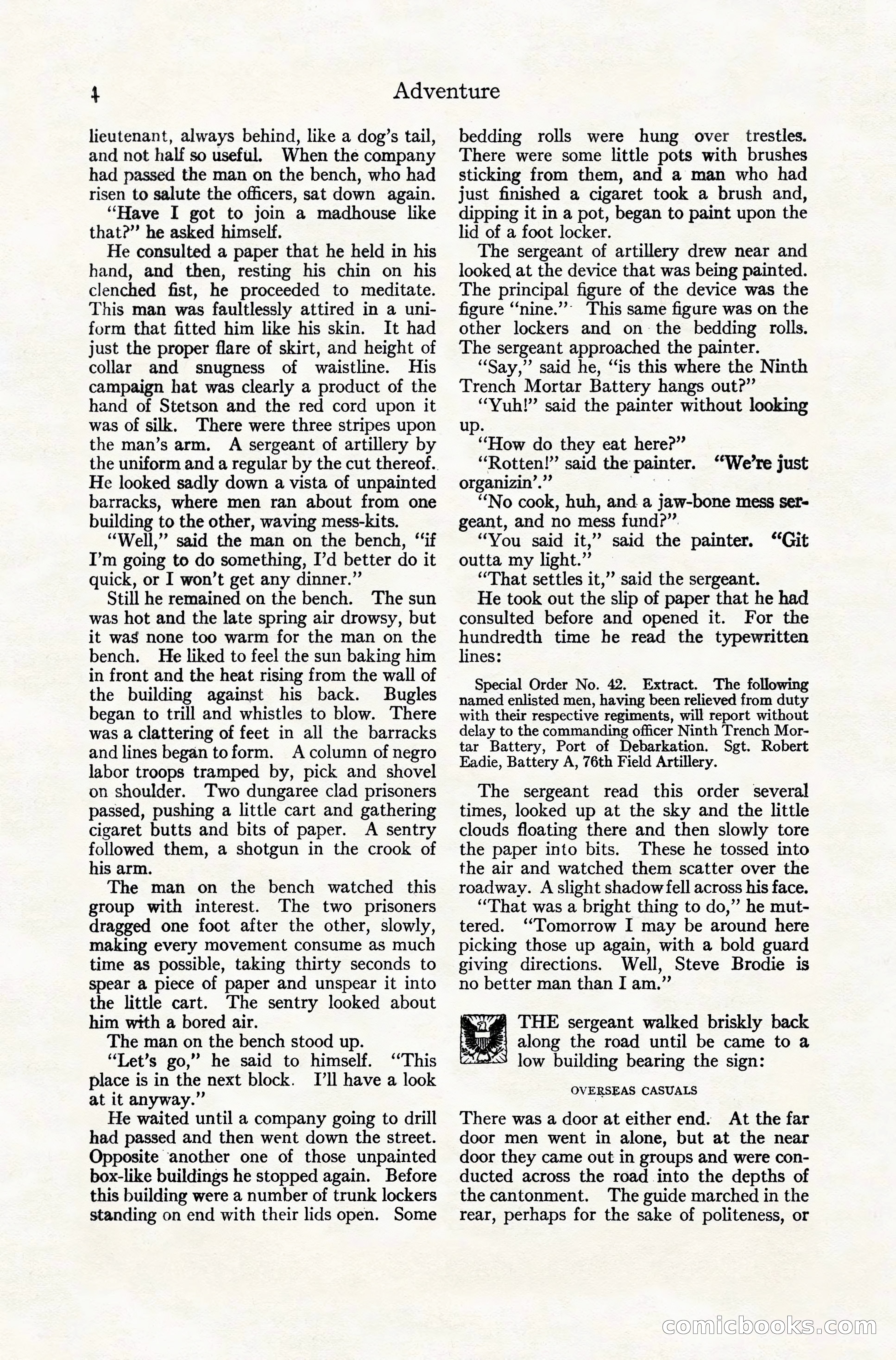 Adventure Magazine Cover, November 10, 1924 — page 6 of 194