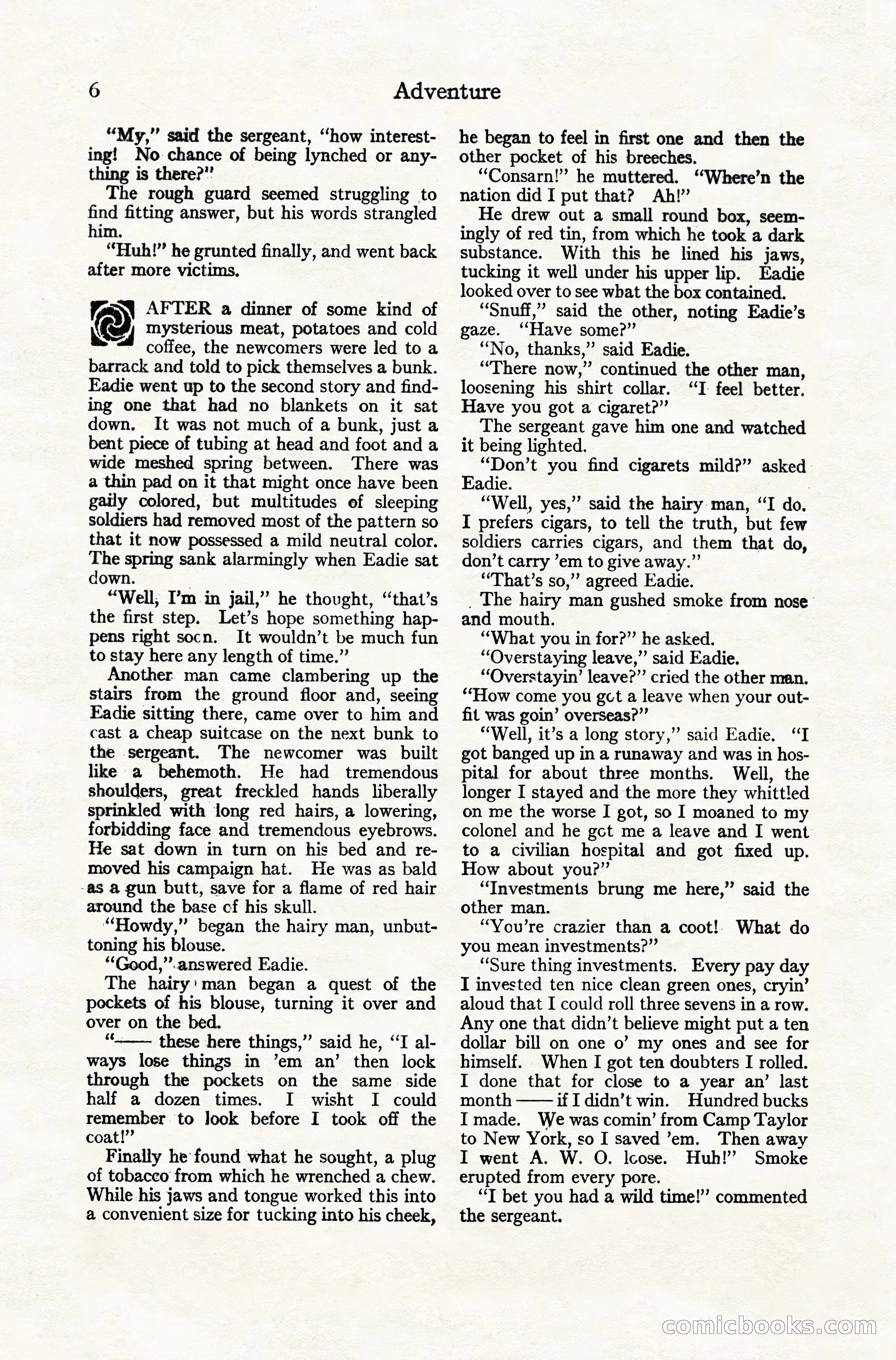 Adventure Magazine Cover, November 10, 1924 — page 8 of 194