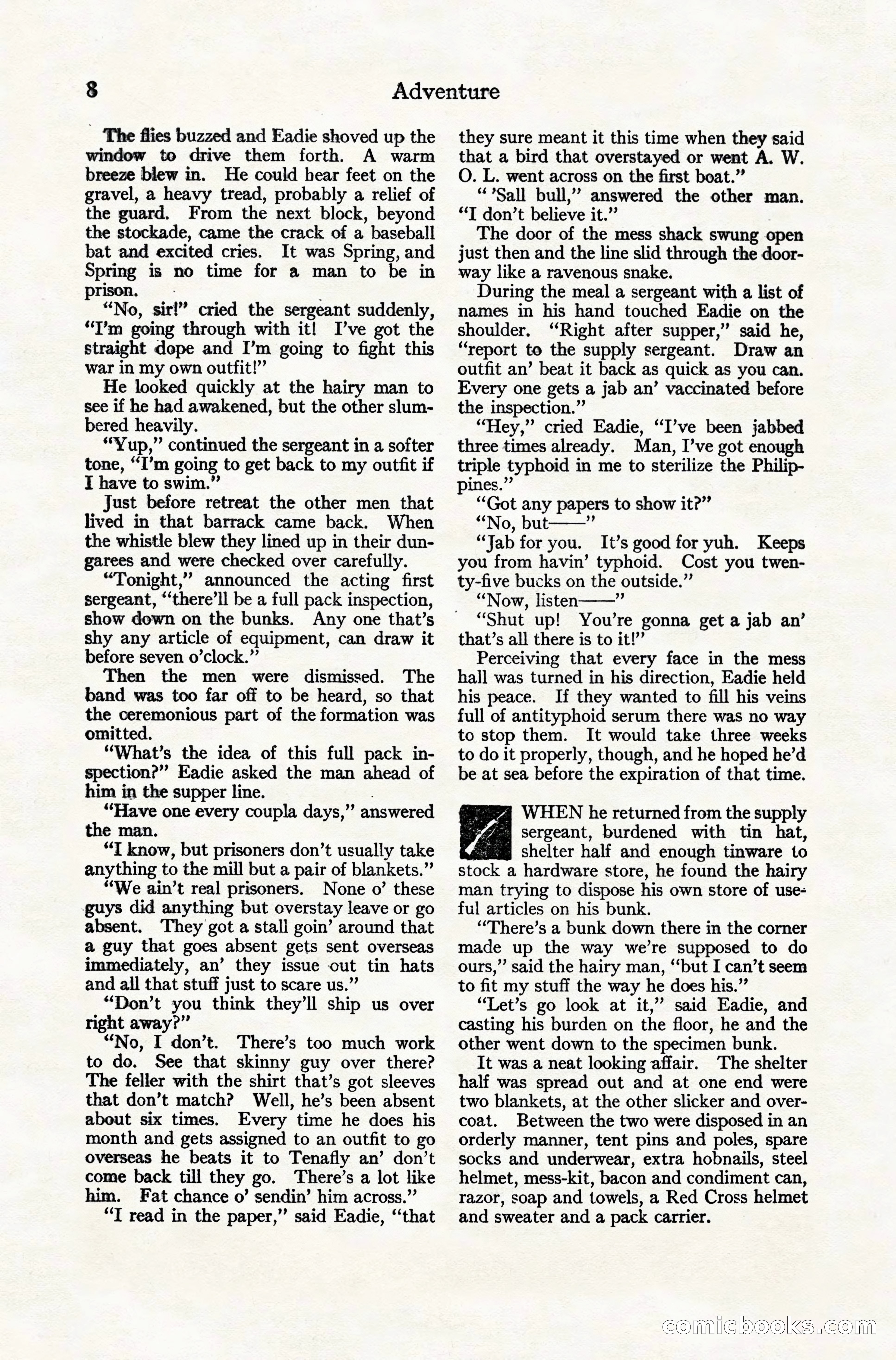 Adventure Magazine Cover, November 10, 1924 — page 10 of 194