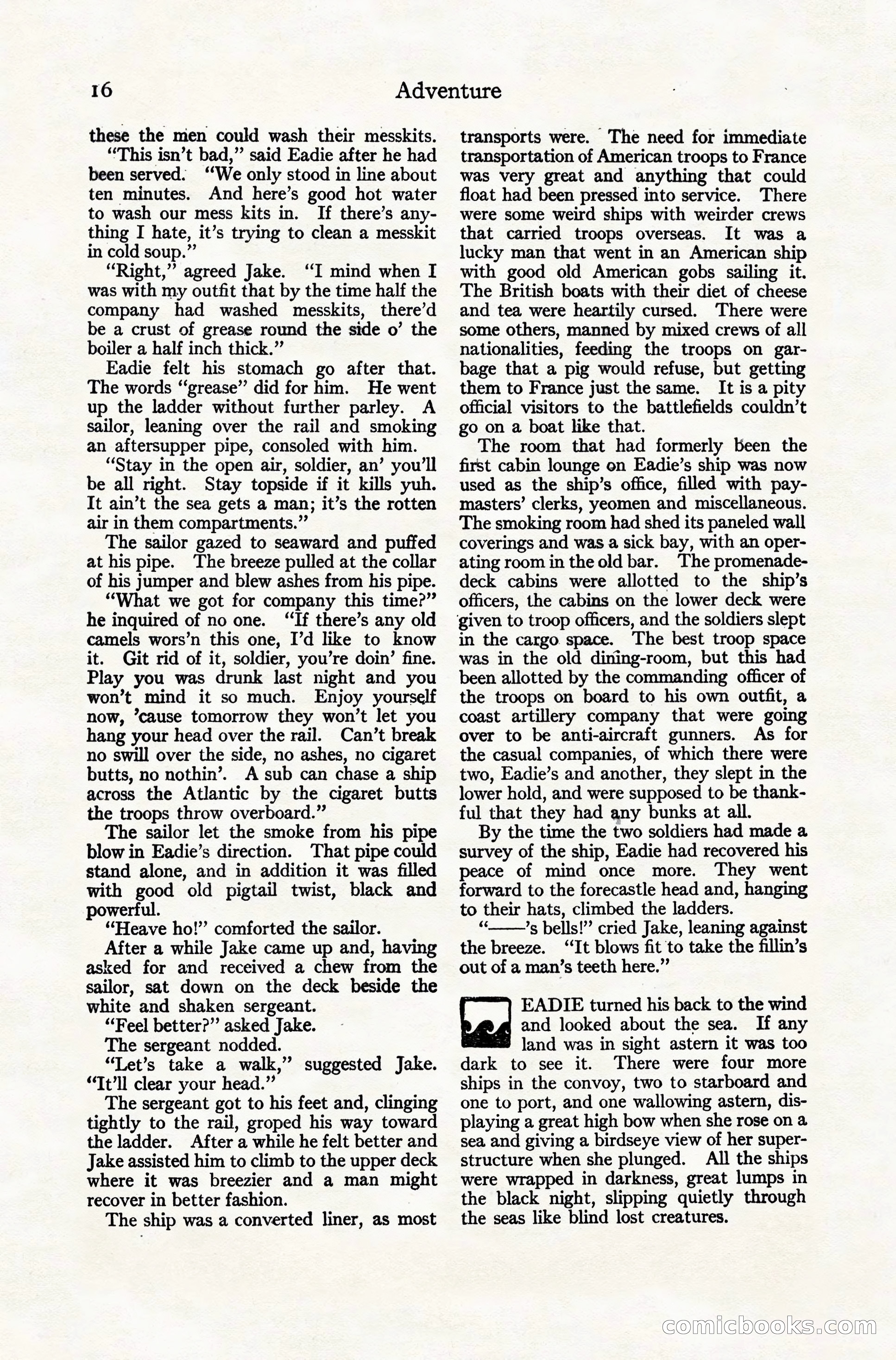 Adventure Magazine Cover, November 10, 1924 — page 18 of 194