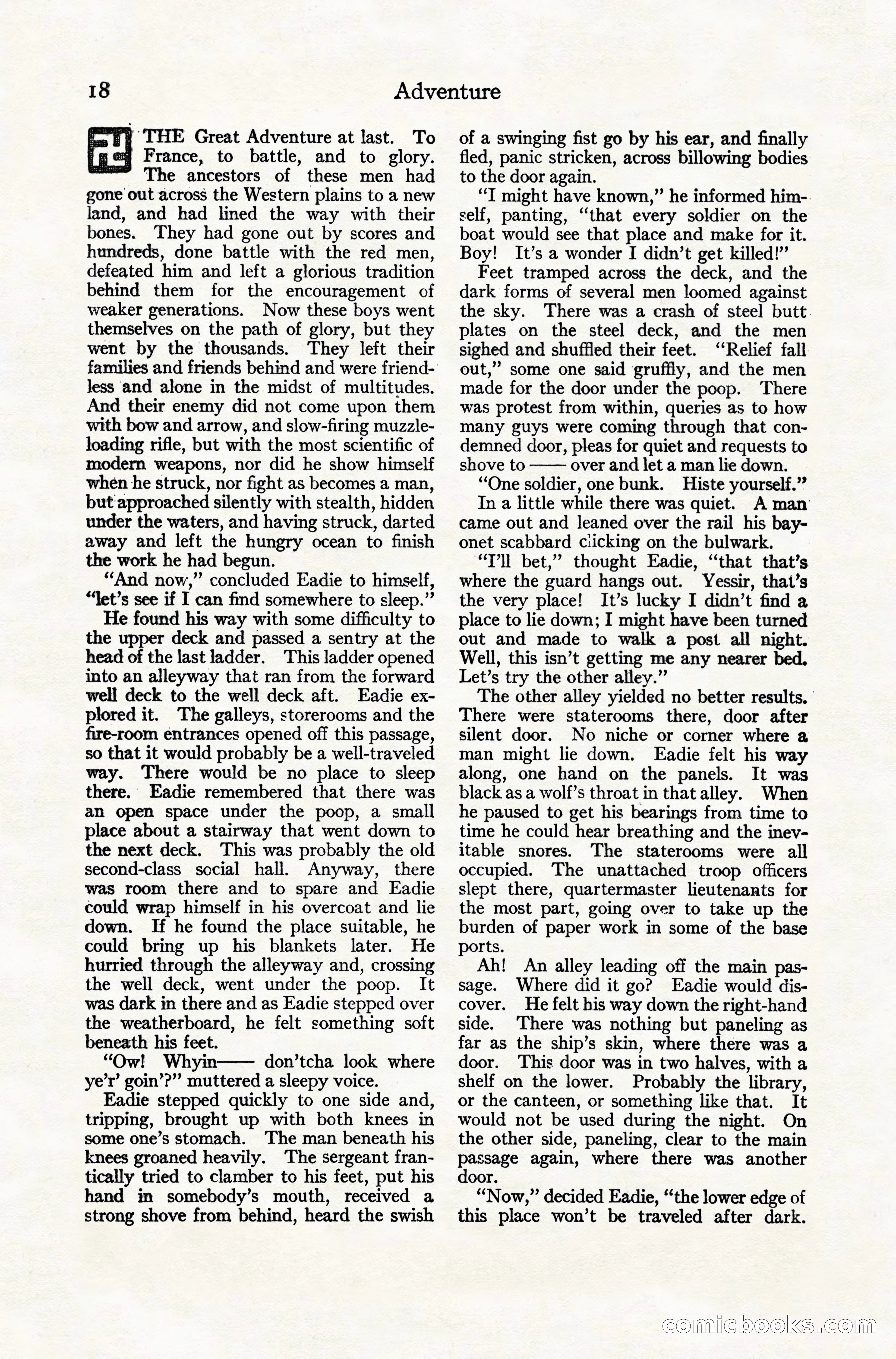 Adventure Magazine Cover, November 10, 1924 — page 20 of 194