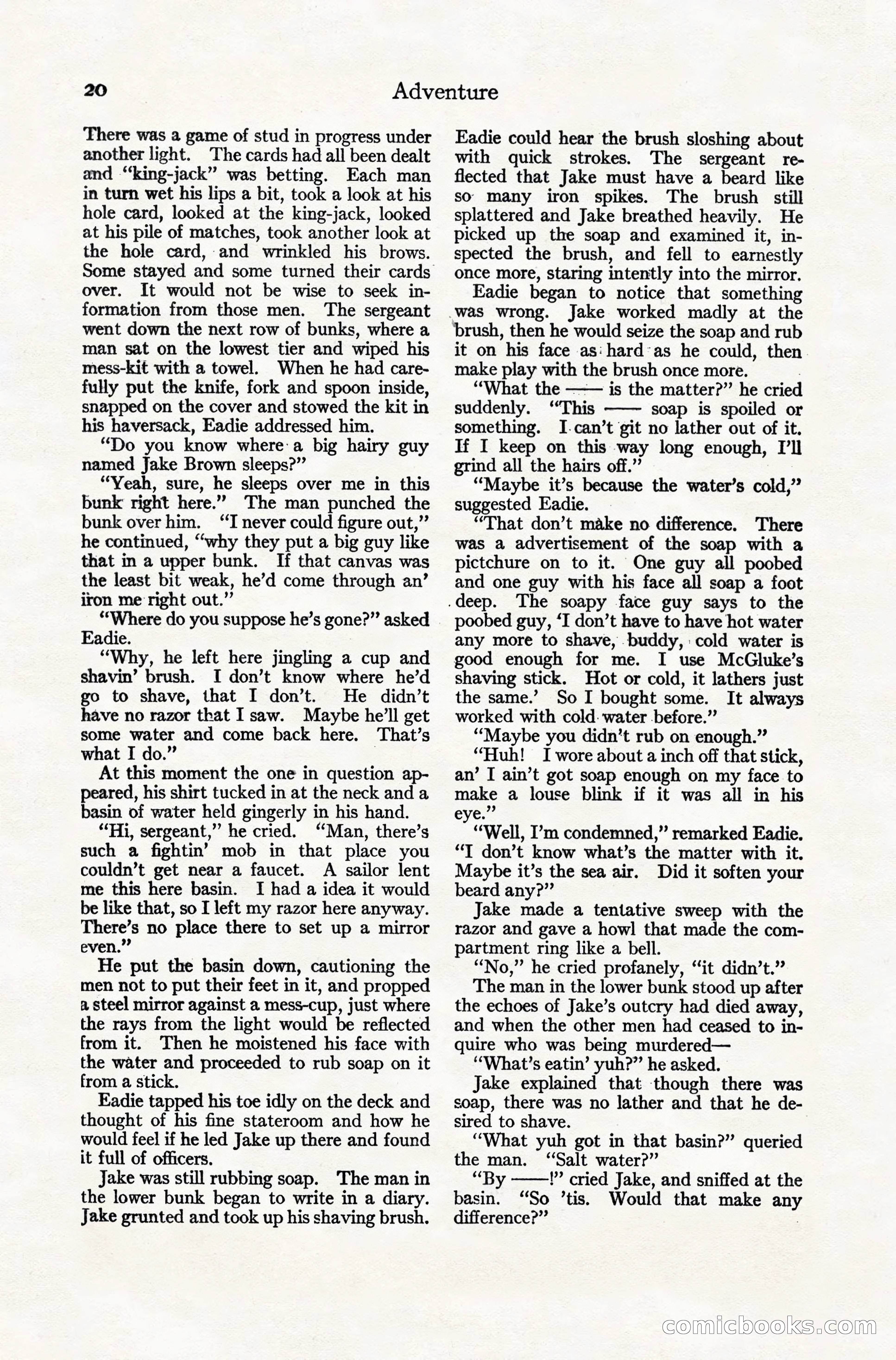 Adventure Magazine Cover, November 10, 1924 — page 22 of 194