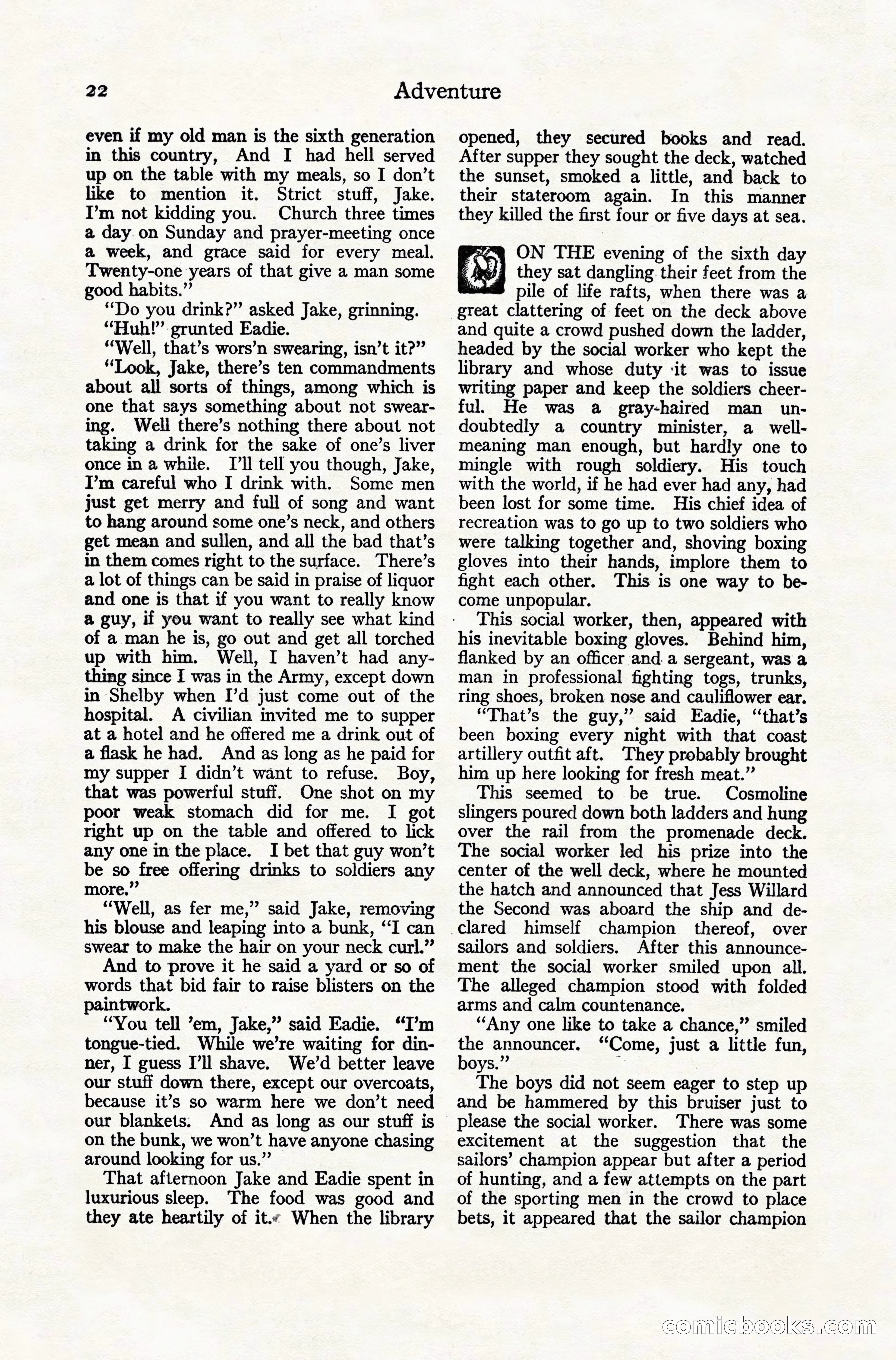 Adventure Magazine Cover, November 10, 1924 — page 24 of 194