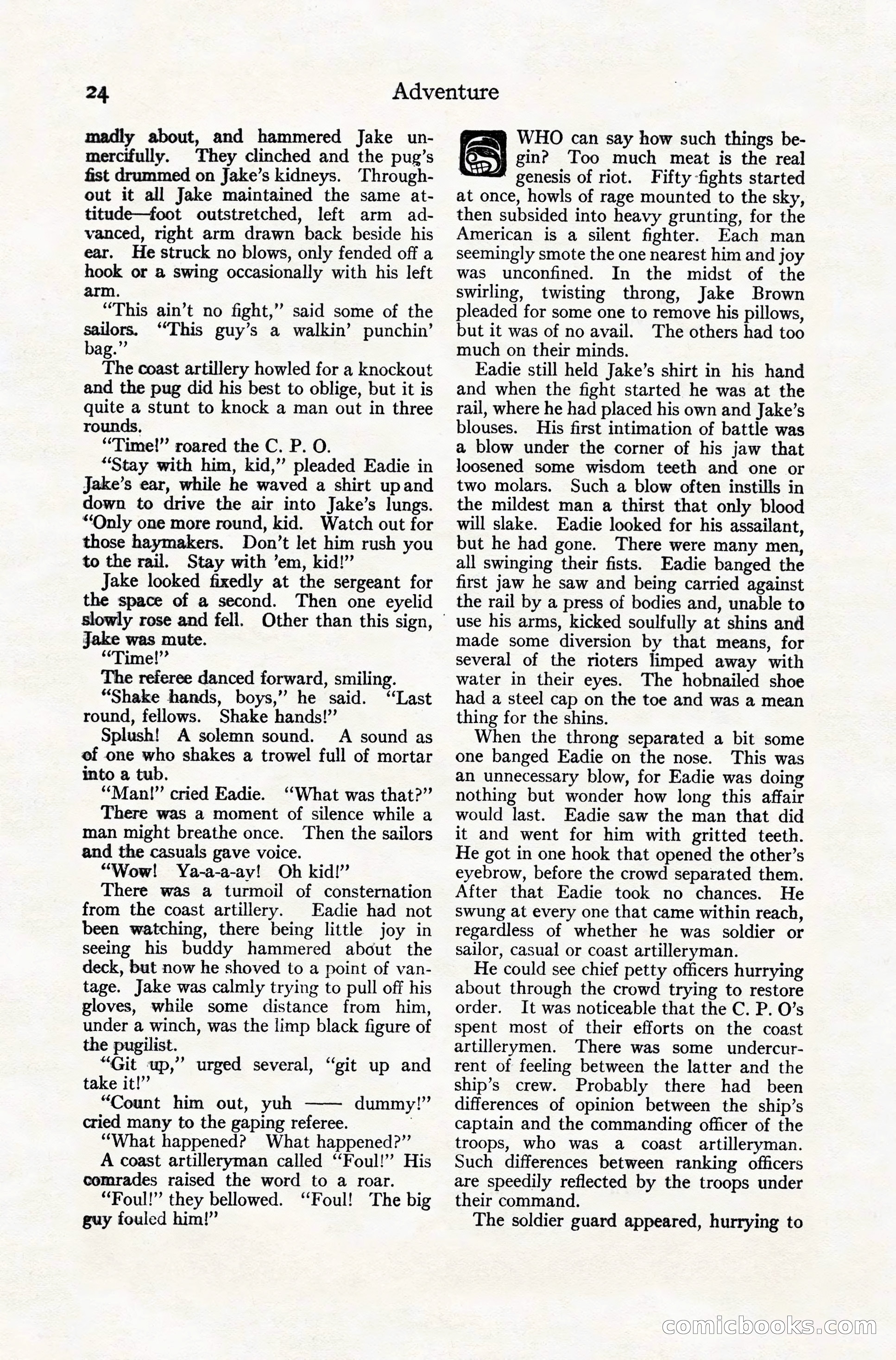 Adventure Magazine Cover, November 10, 1924 — page 26 of 194