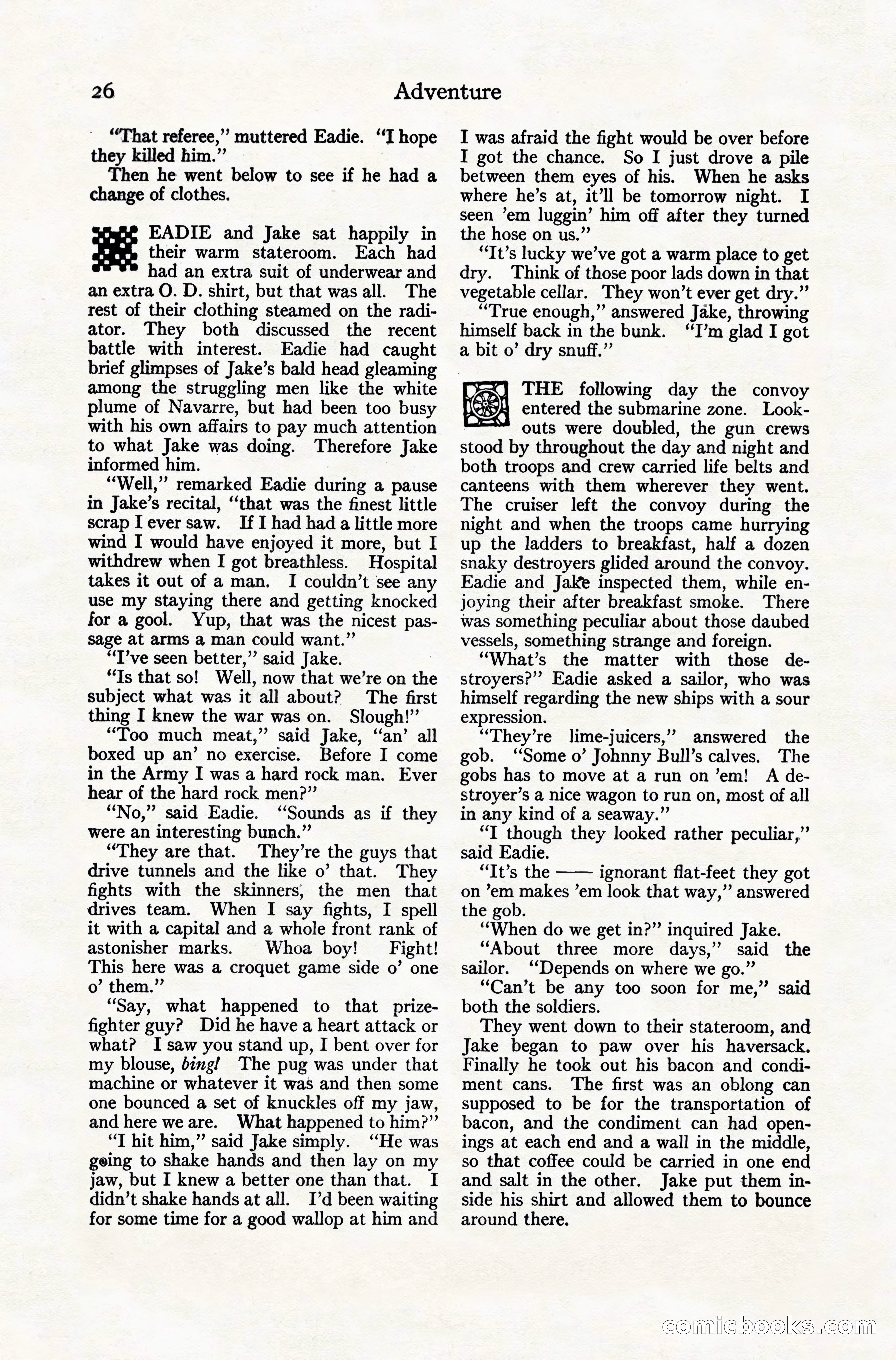 Adventure Magazine Cover, November 10, 1924 — page 28 of 194