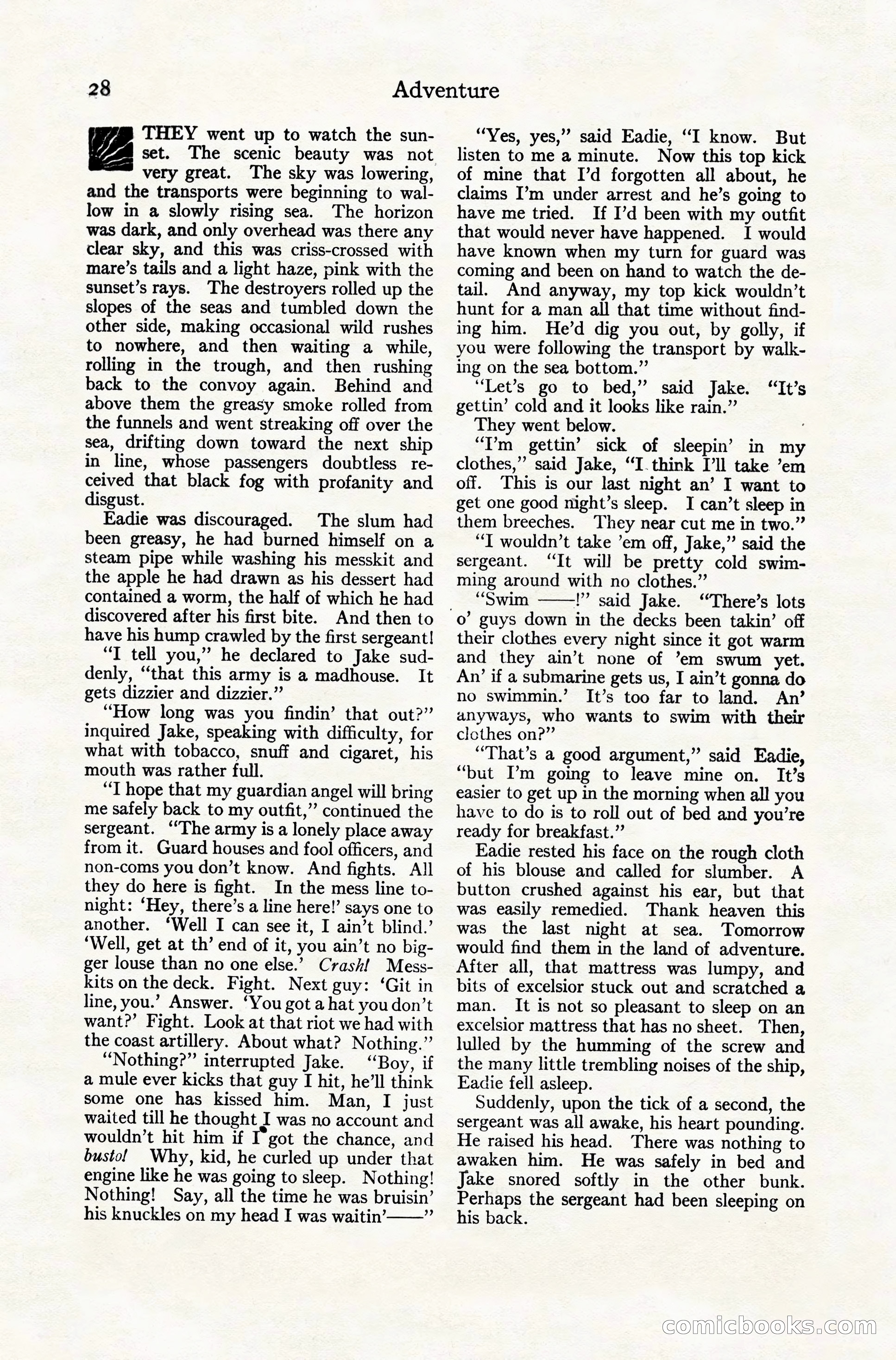 Adventure Magazine Cover, November 10, 1924 — page 30 of 194