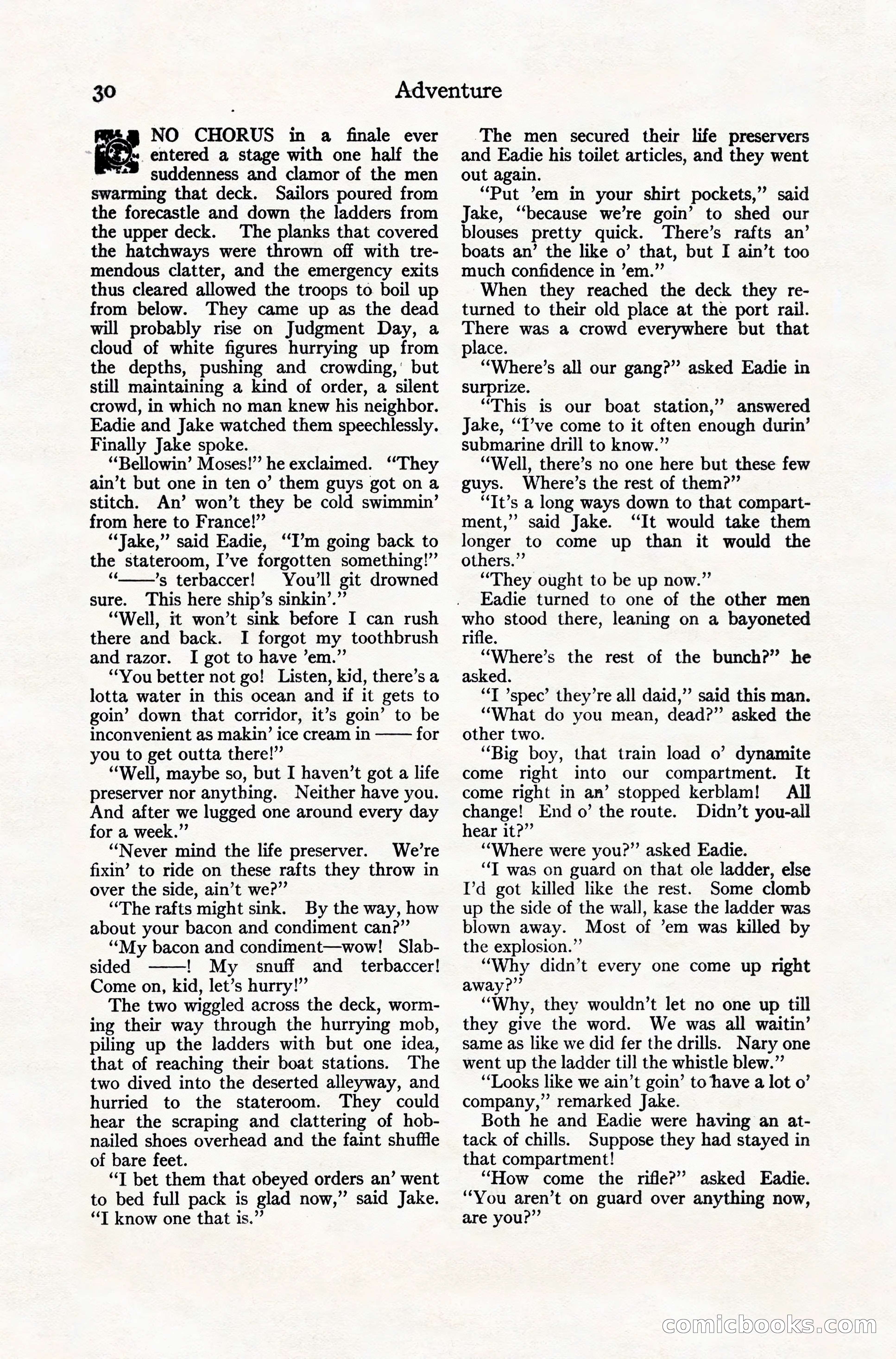 Adventure Magazine Cover, November 10, 1924 — page 32 of 194