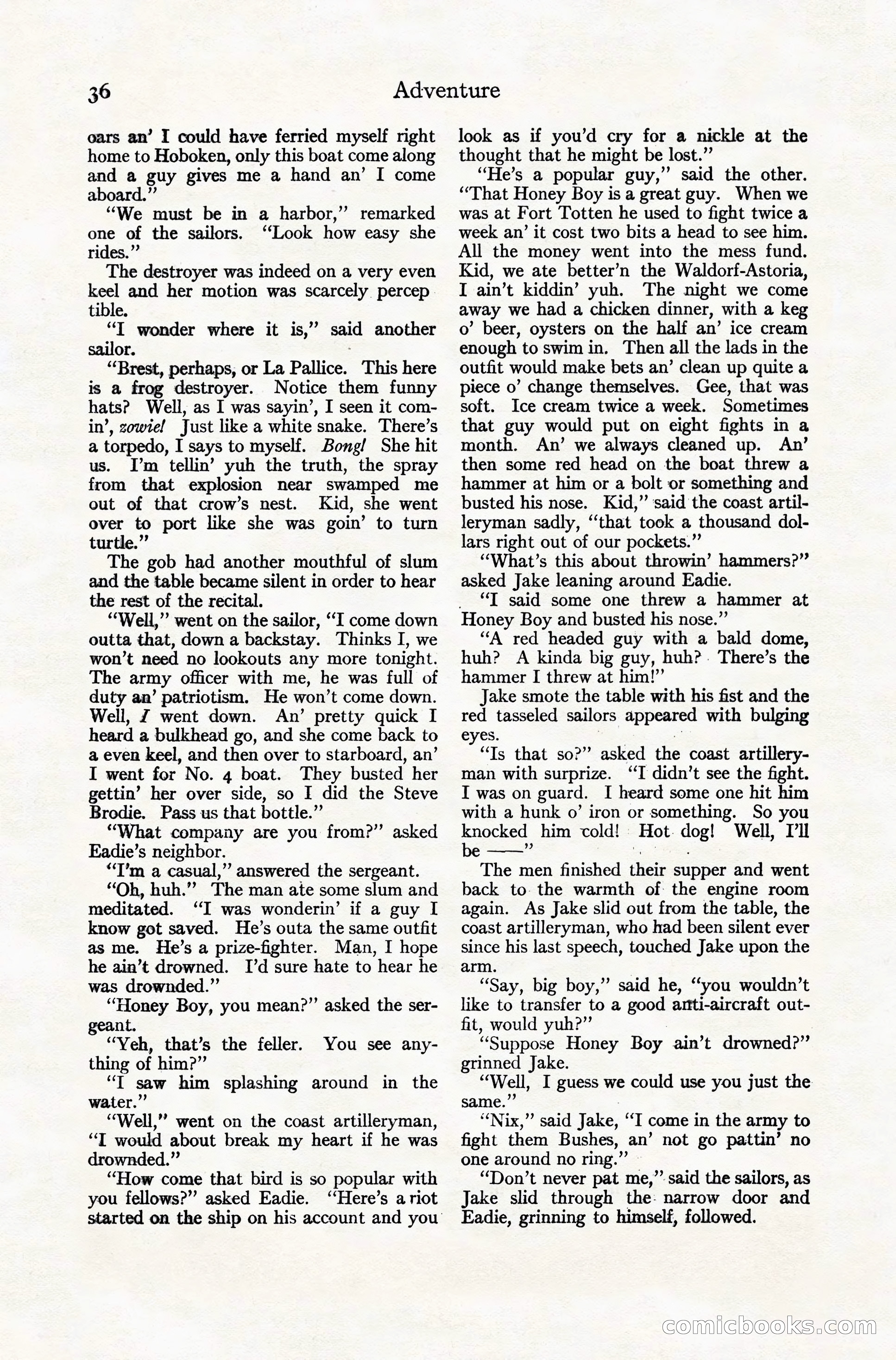 Adventure Magazine Cover, November 10, 1924 — page 38 of 194