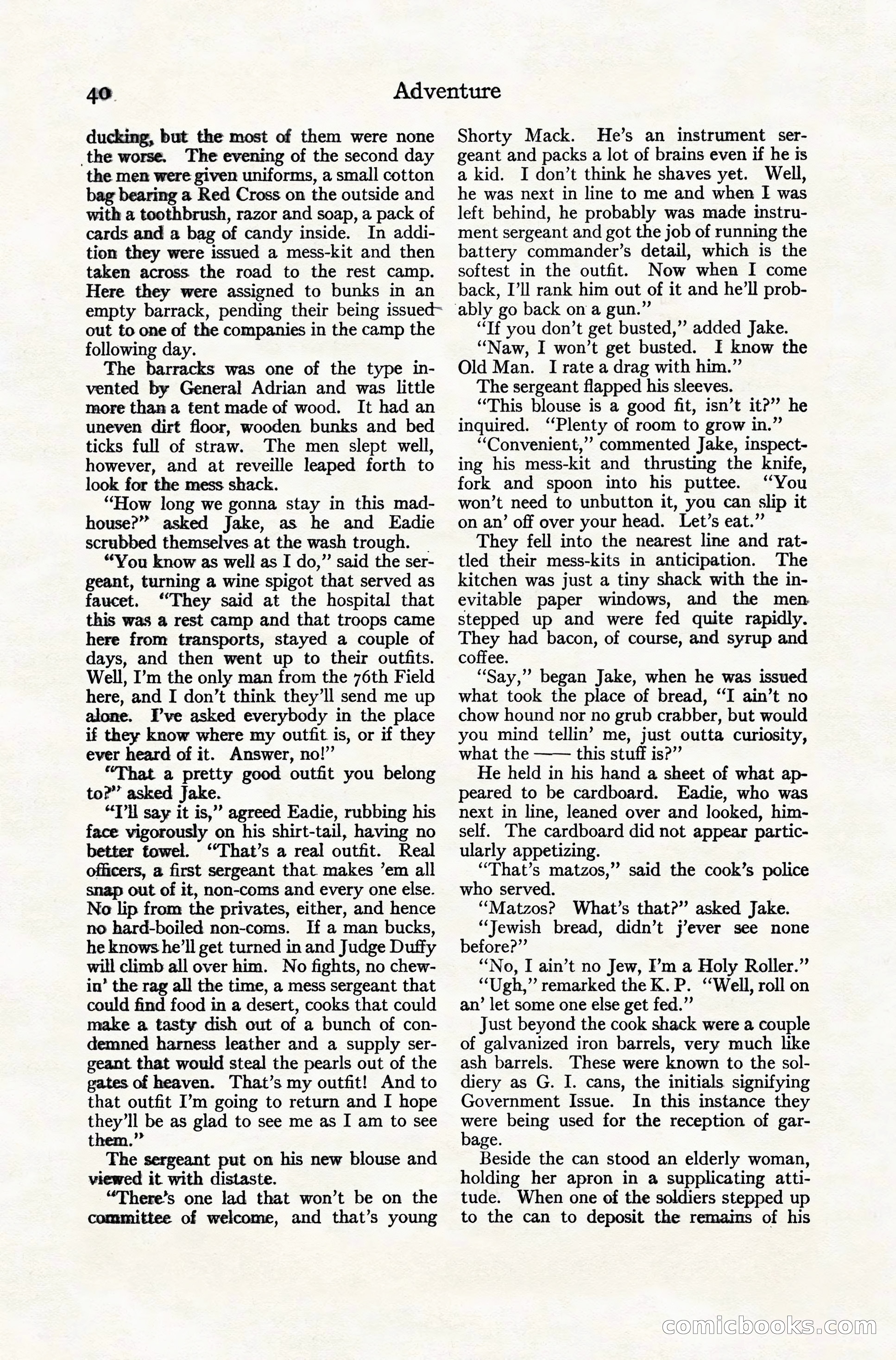 Adventure Magazine Cover, November 10, 1924 — page 42 of 194