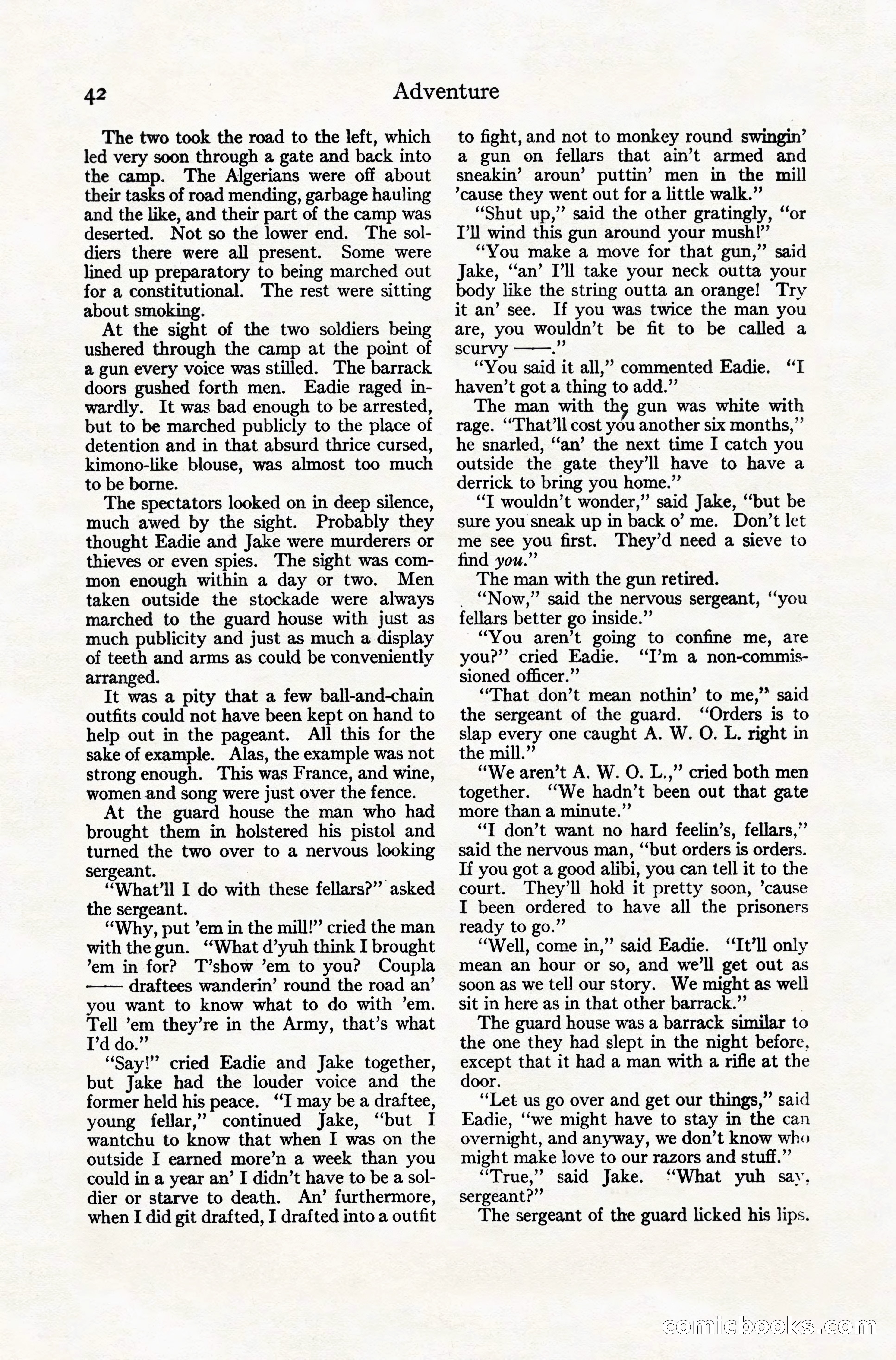 Adventure Magazine Cover, November 10, 1924 — page 44 of 194