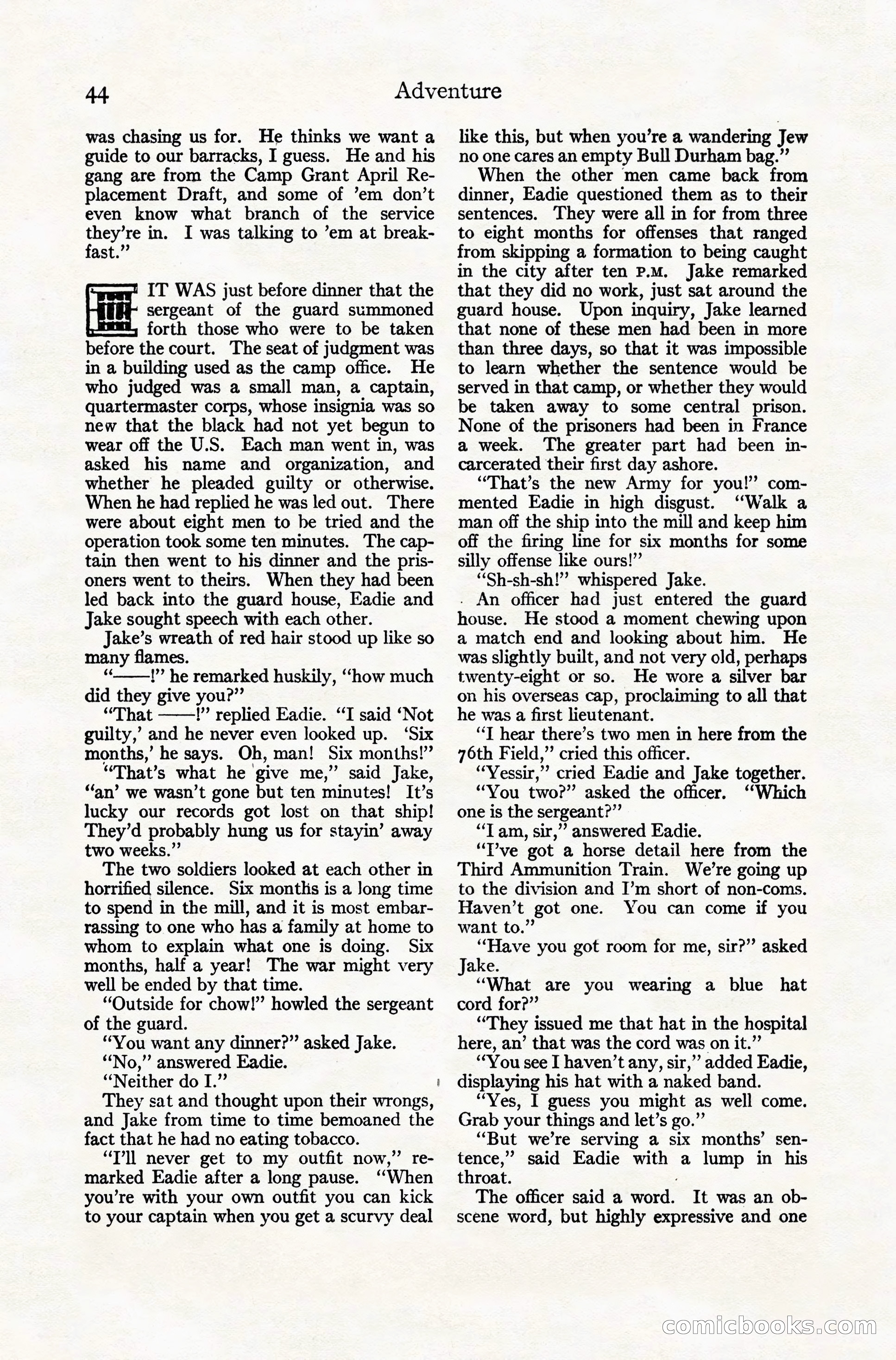 Adventure Magazine Cover, November 10, 1924 — page 46 of 194