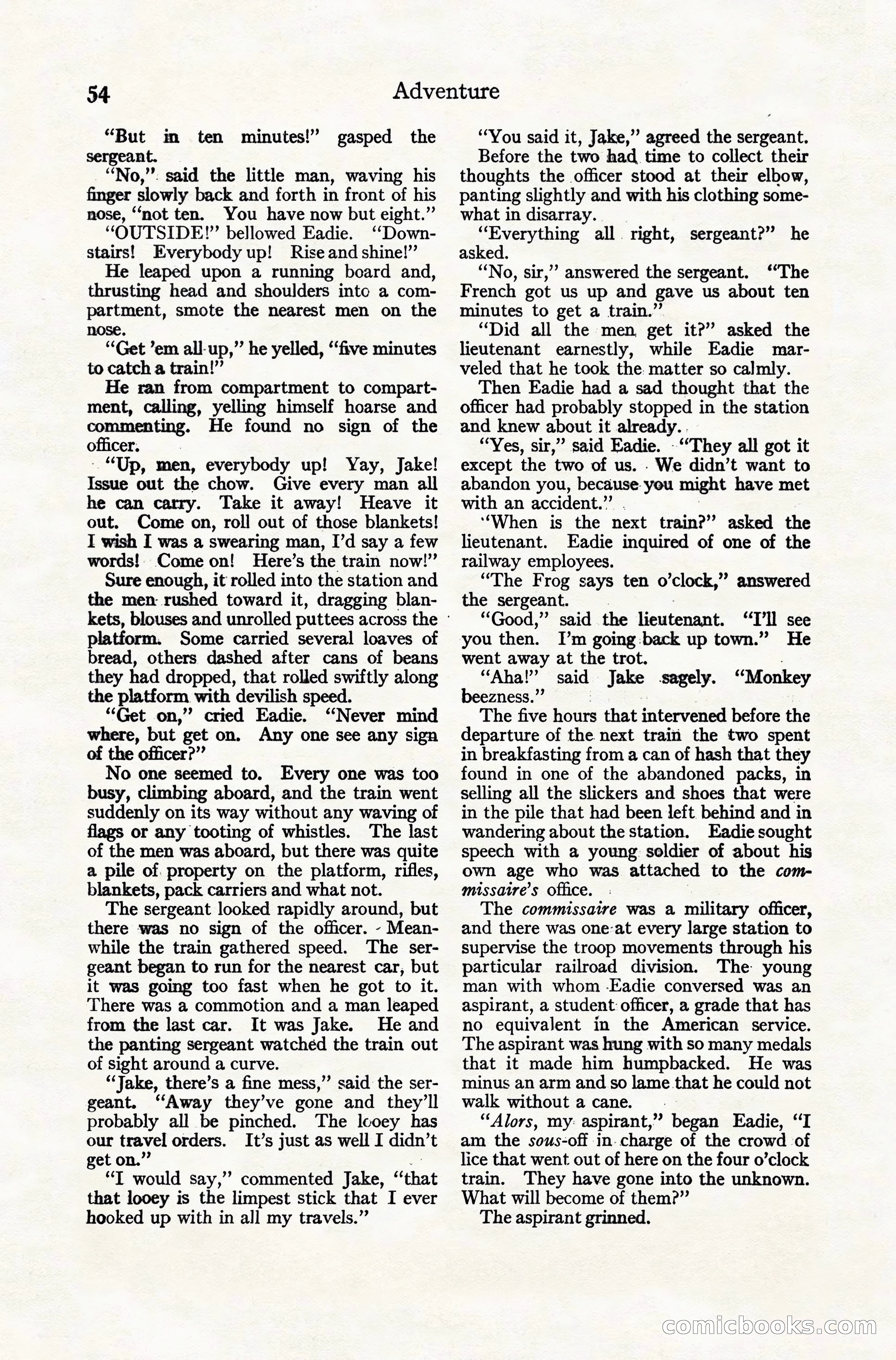 Adventure Magazine Cover, November 10, 1924 — page 56 of 194