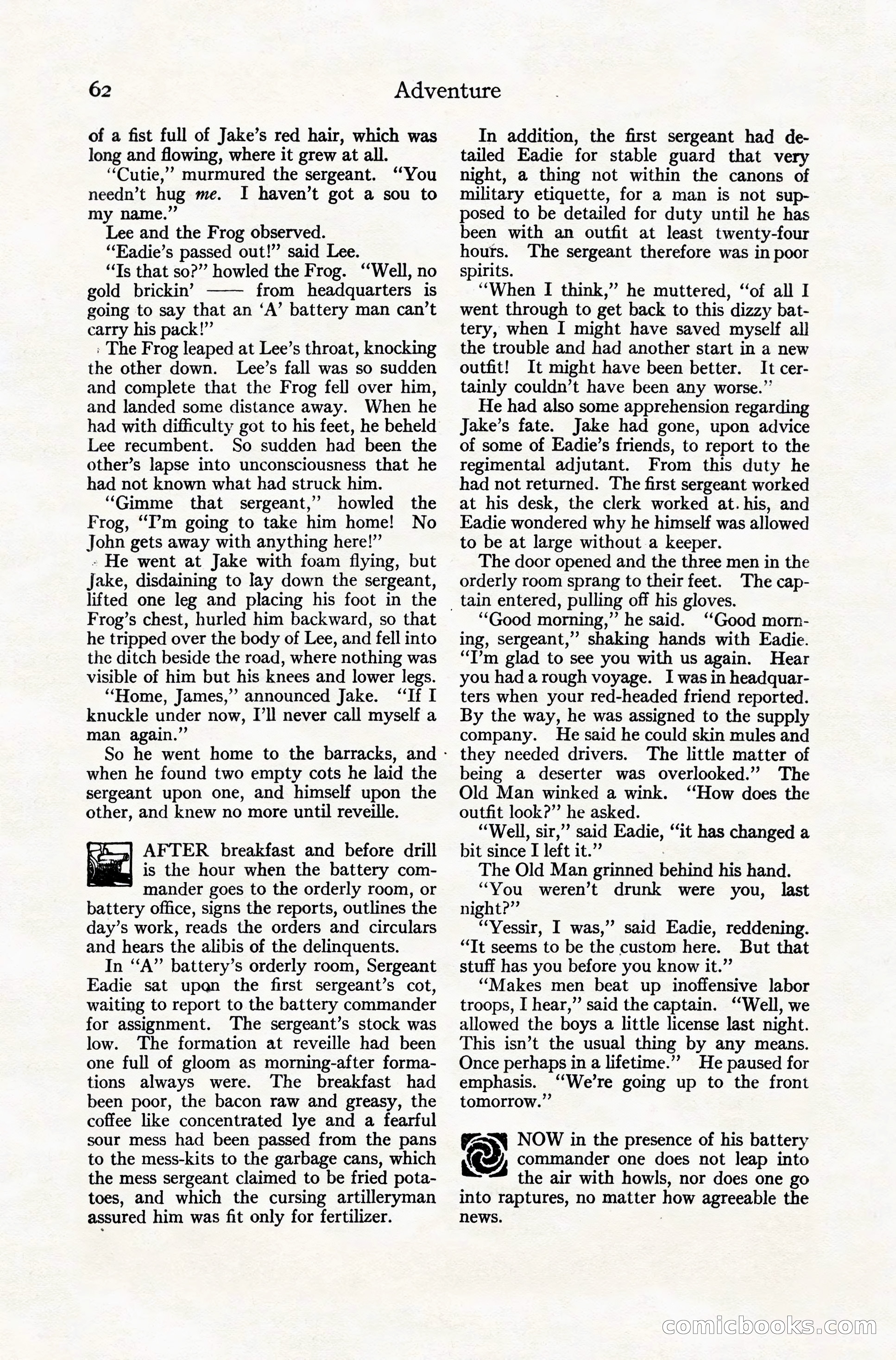 Adventure Magazine Cover, November 10, 1924 — page 64 of 194