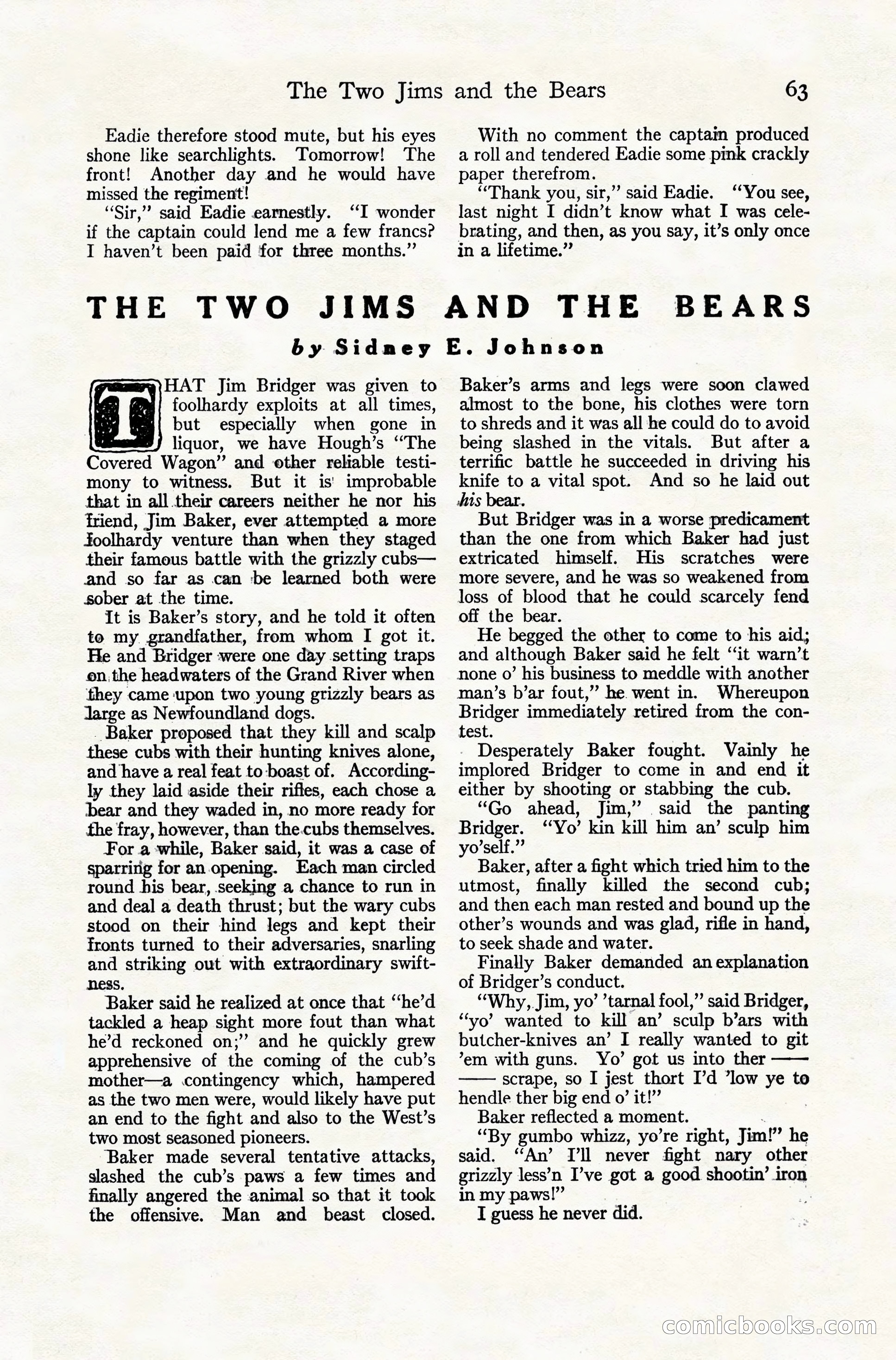 Adventure Magazine Cover, November 10, 1924 — page 65 of 194