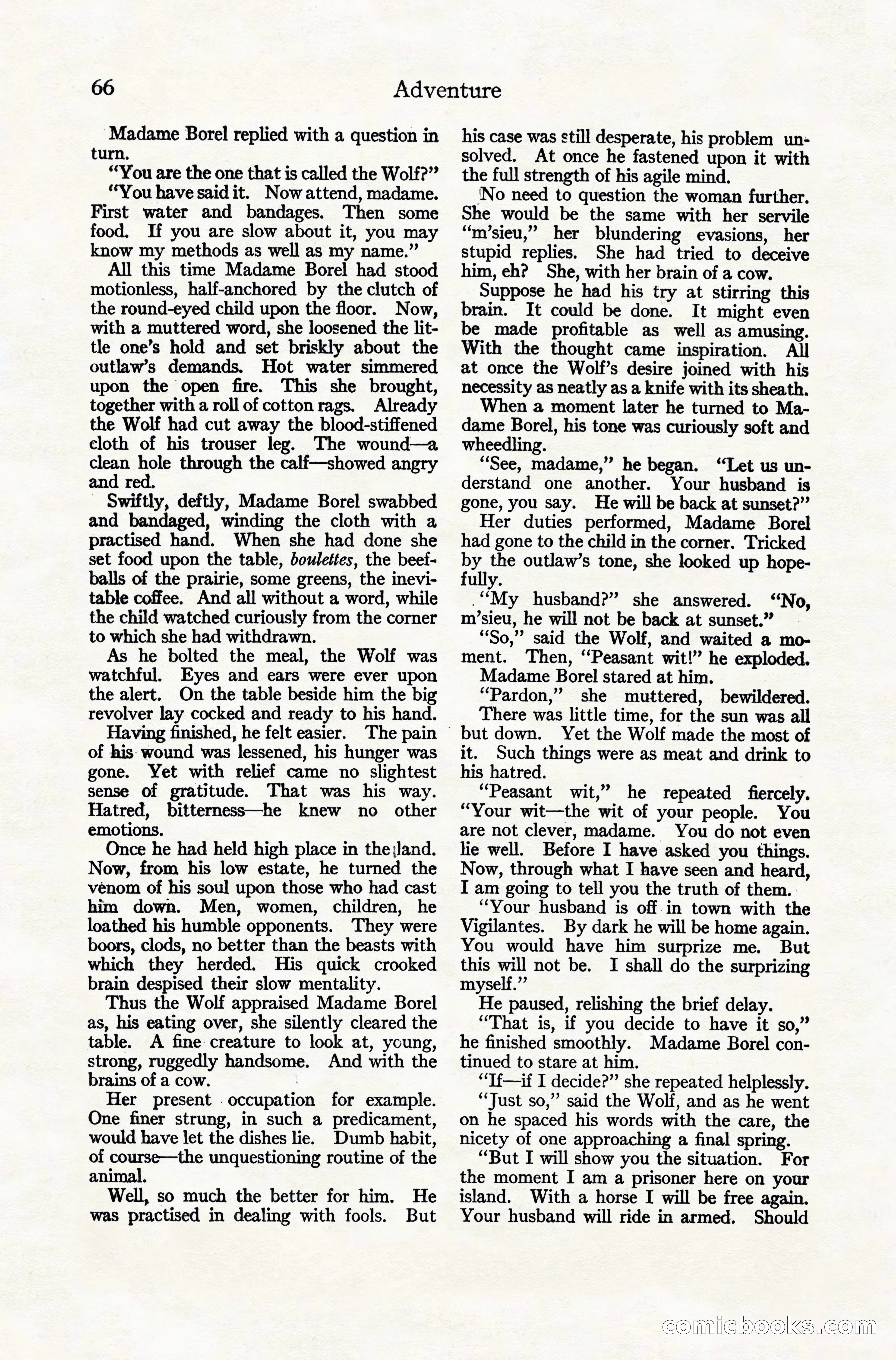 Adventure Magazine Cover, November 10, 1924 — page 68 of 194