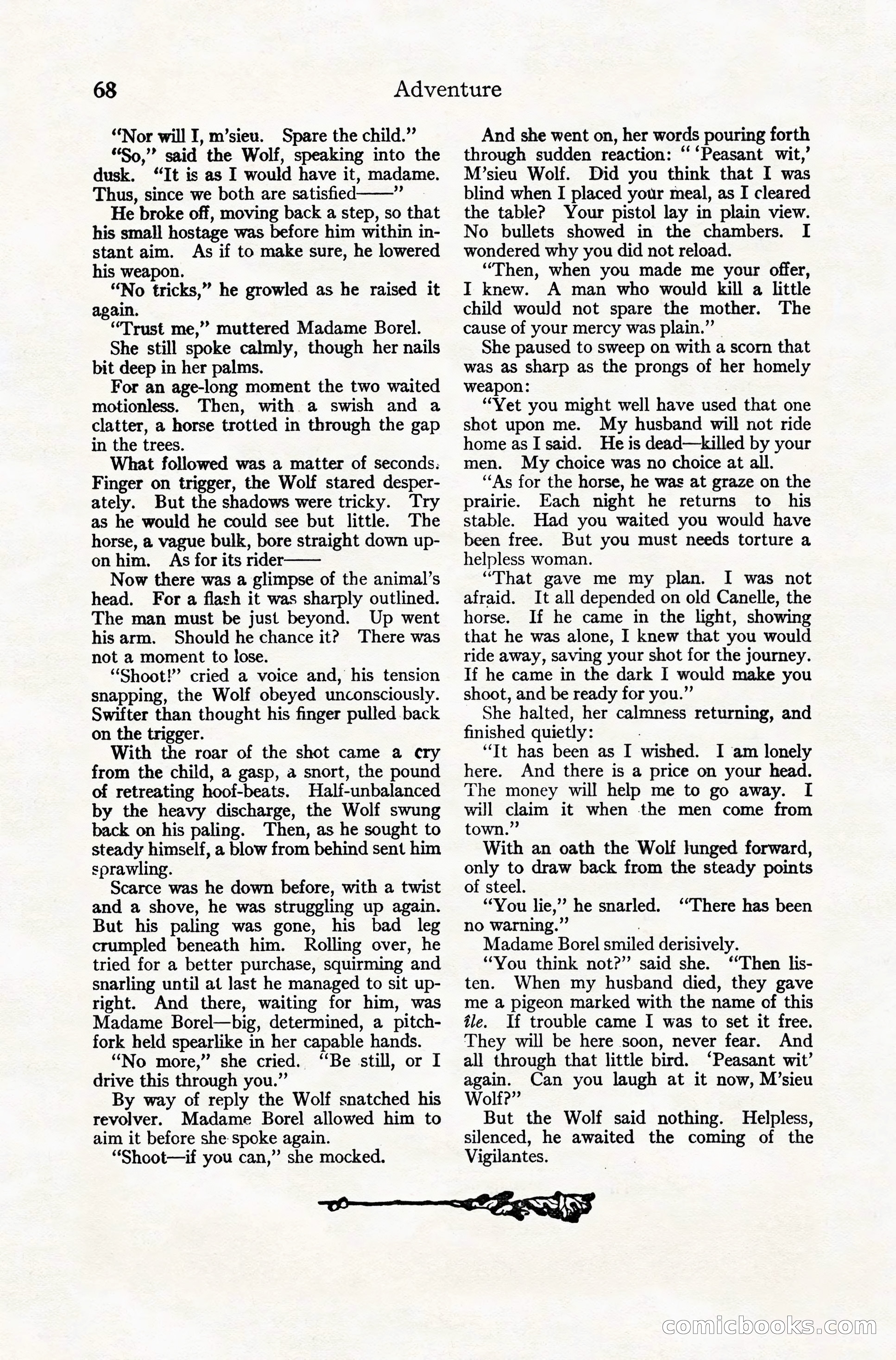 Adventure Magazine Cover, November 10, 1924 — page 70 of 194