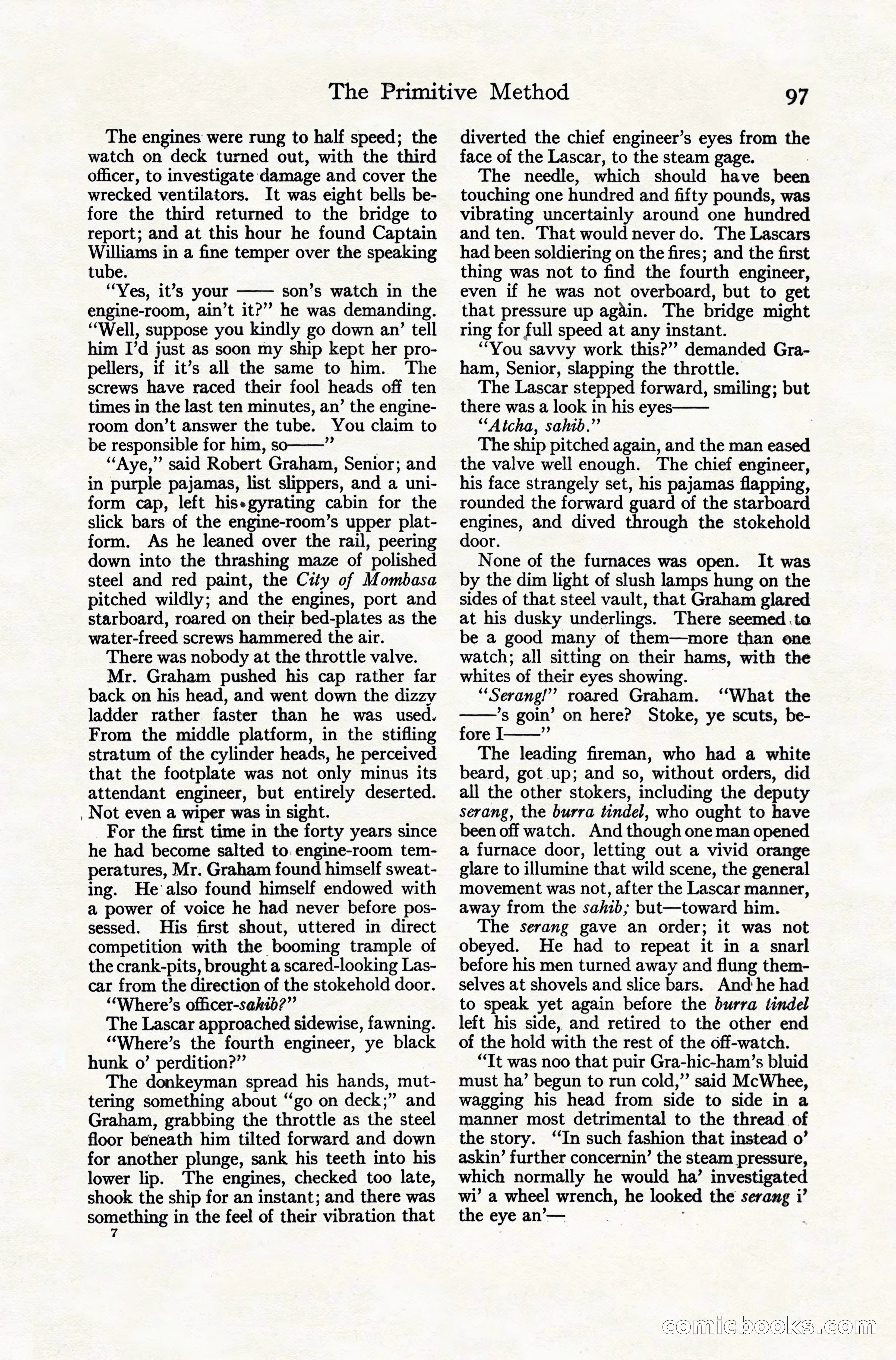 Adventure Magazine Cover, November 10, 1924 — page 99 of 194