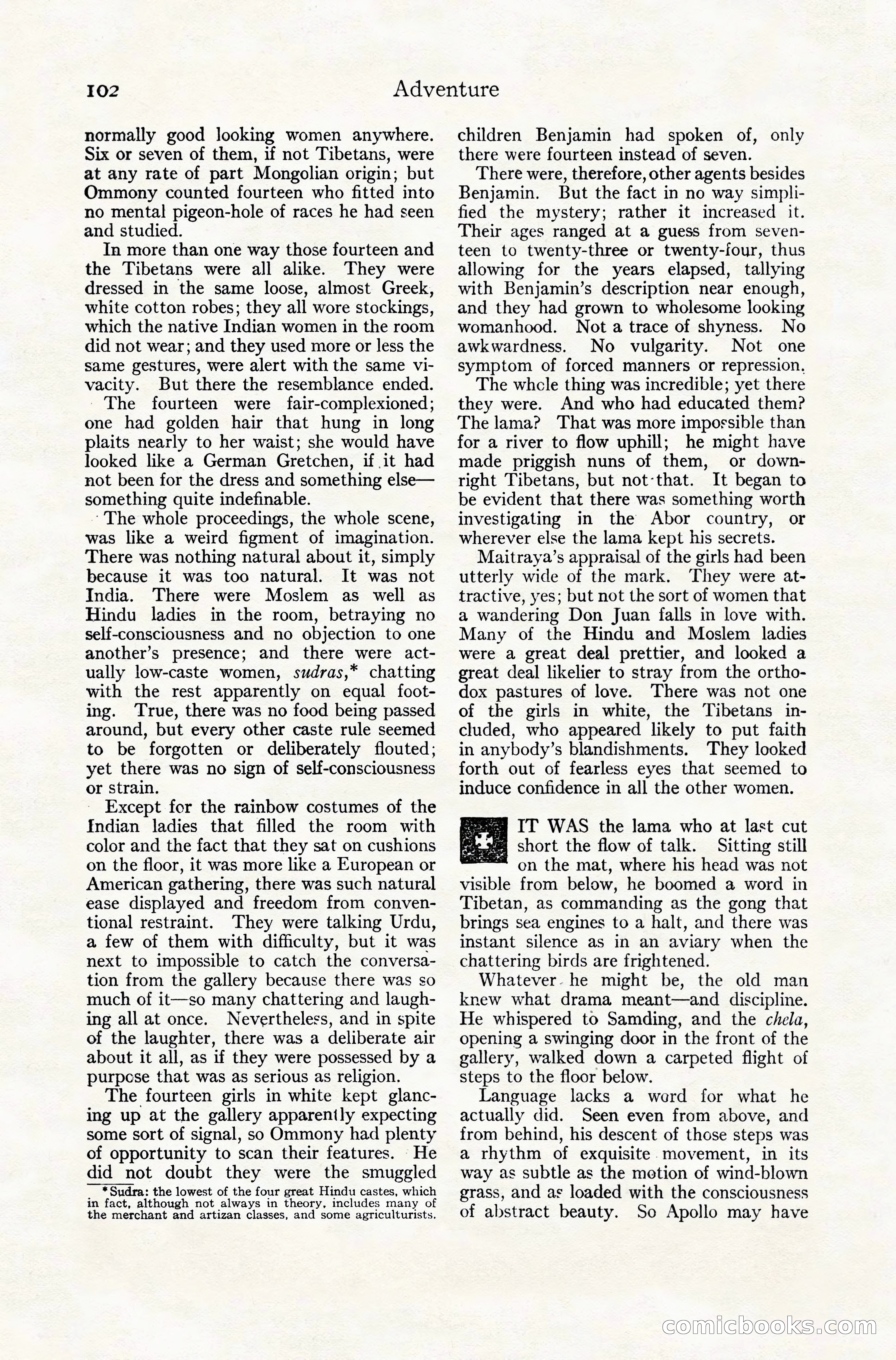 Adventure Magazine Cover, November 10, 1924 — page 104 of 194