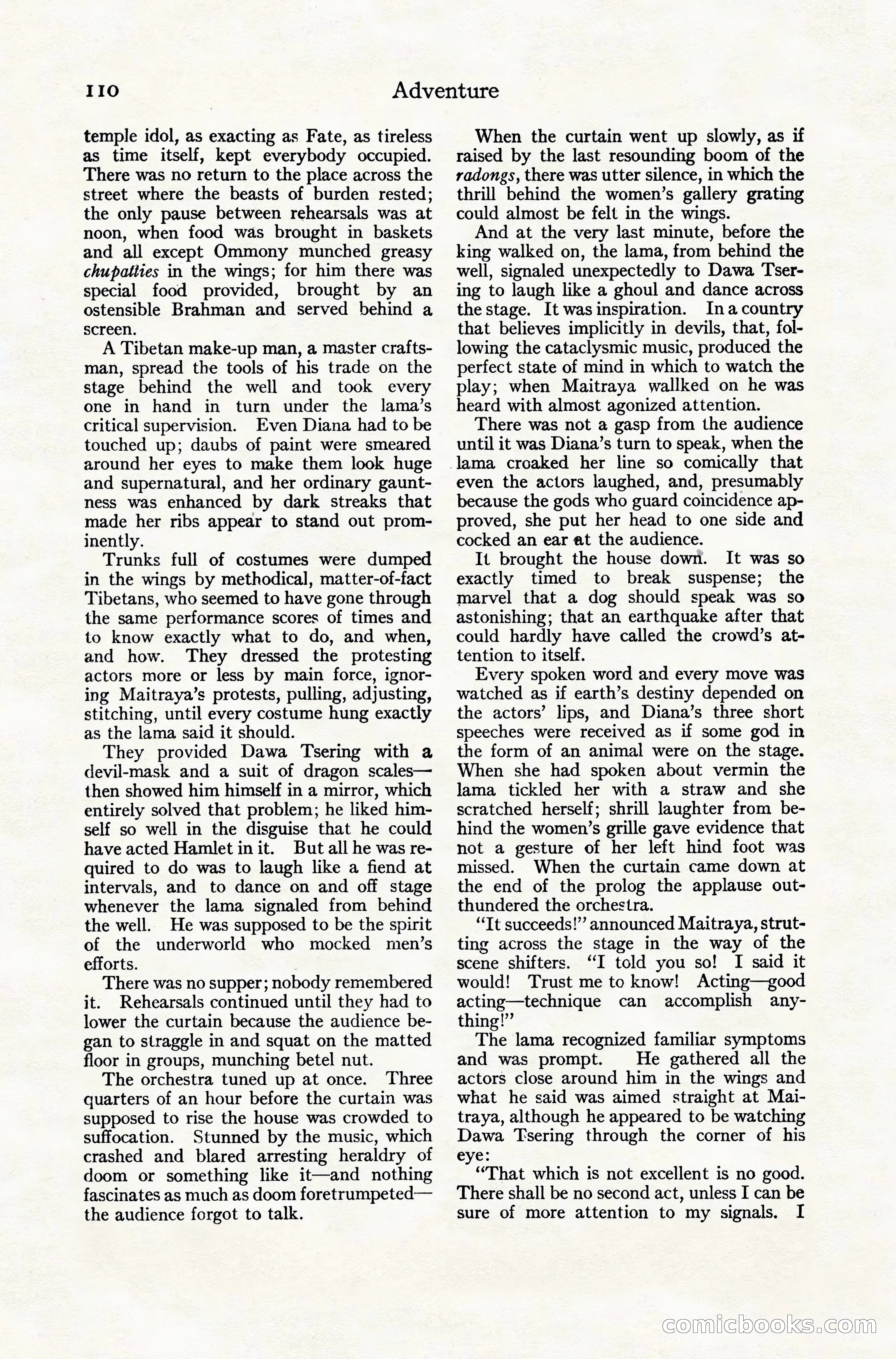 Adventure Magazine Cover, November 10, 1924 — page 112 of 194