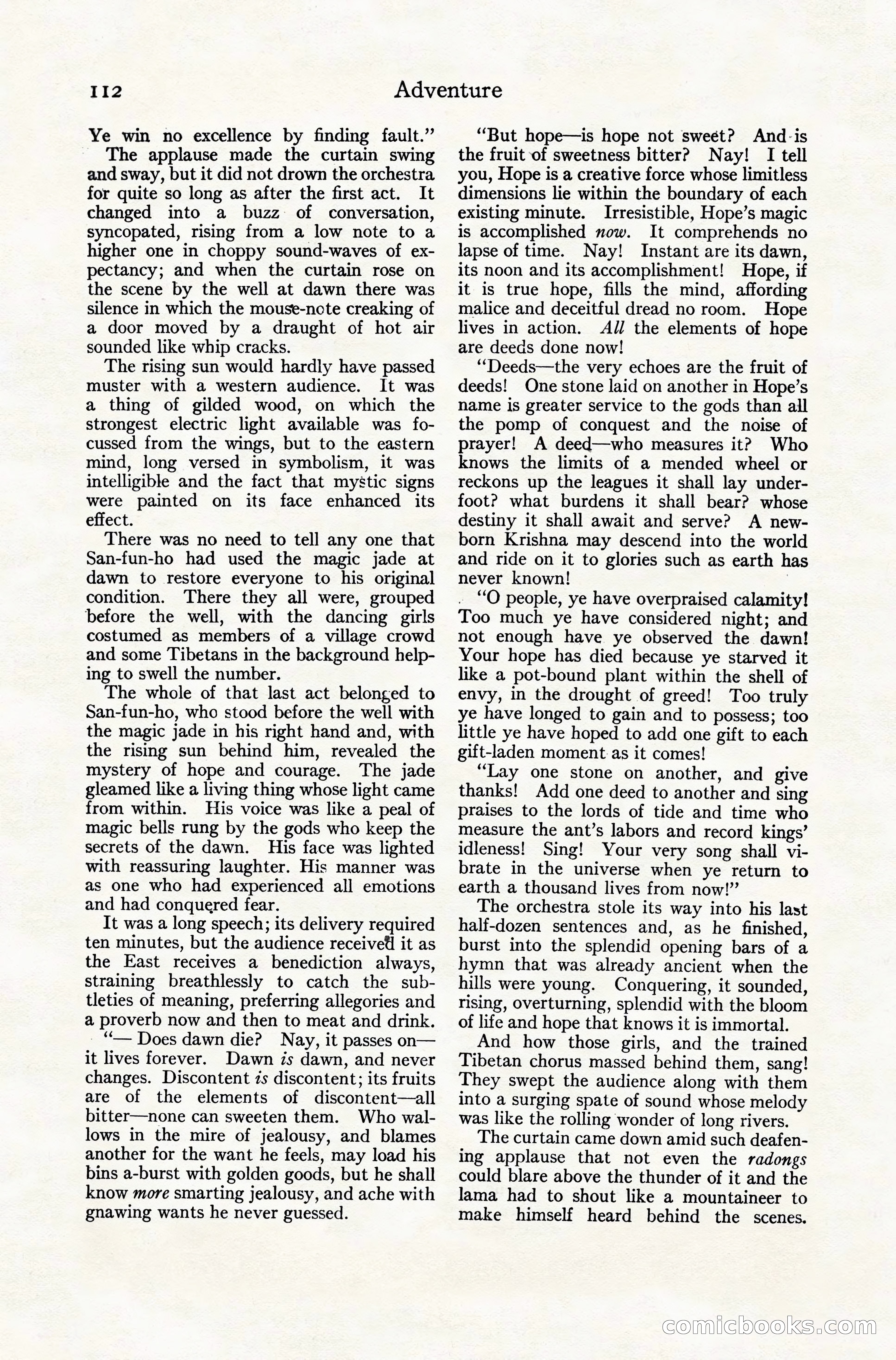 Adventure Magazine Cover, November 10, 1924 — page 114 of 194