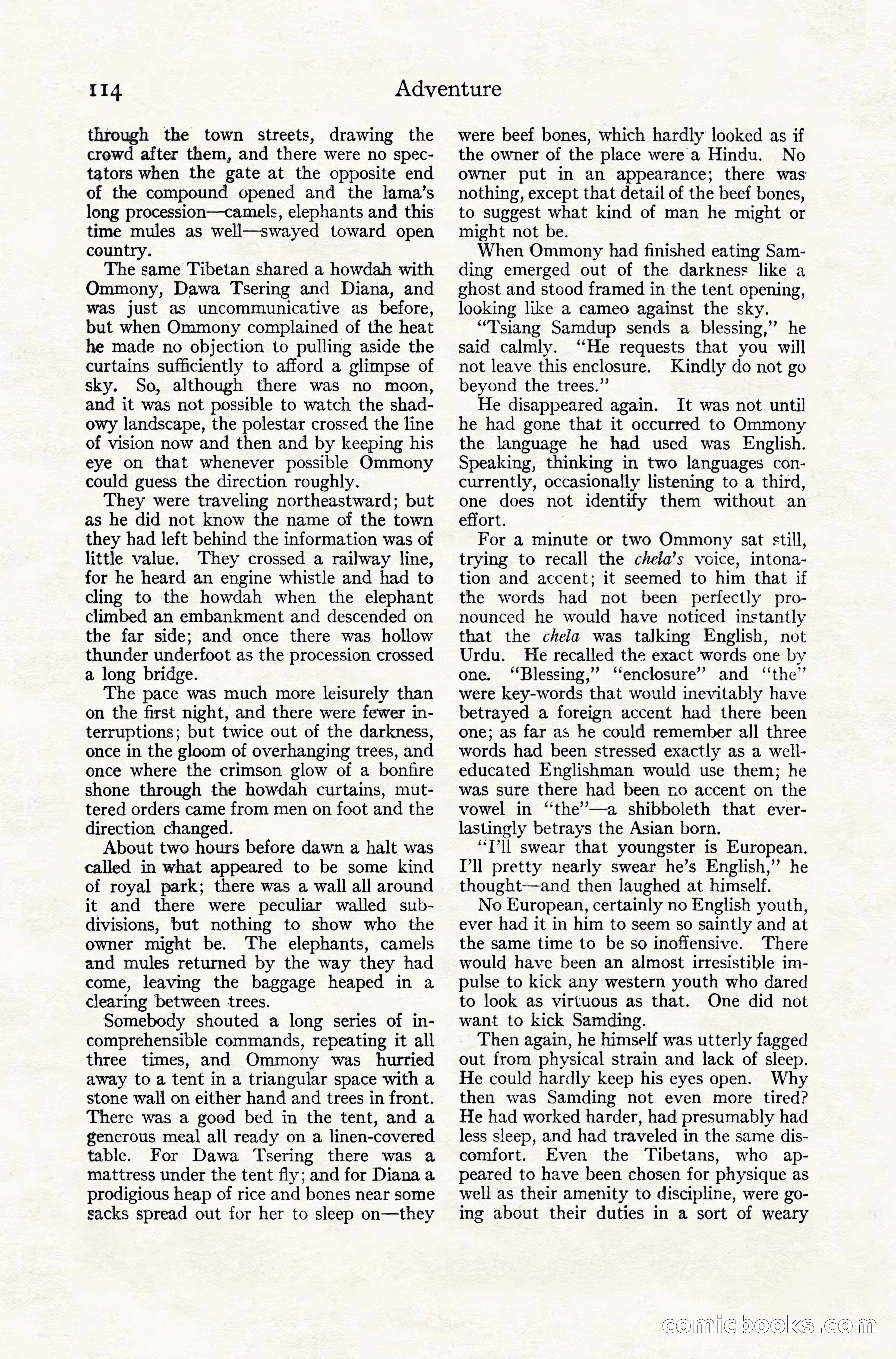 Adventure Magazine Cover, November 10, 1924 — page 116 of 194