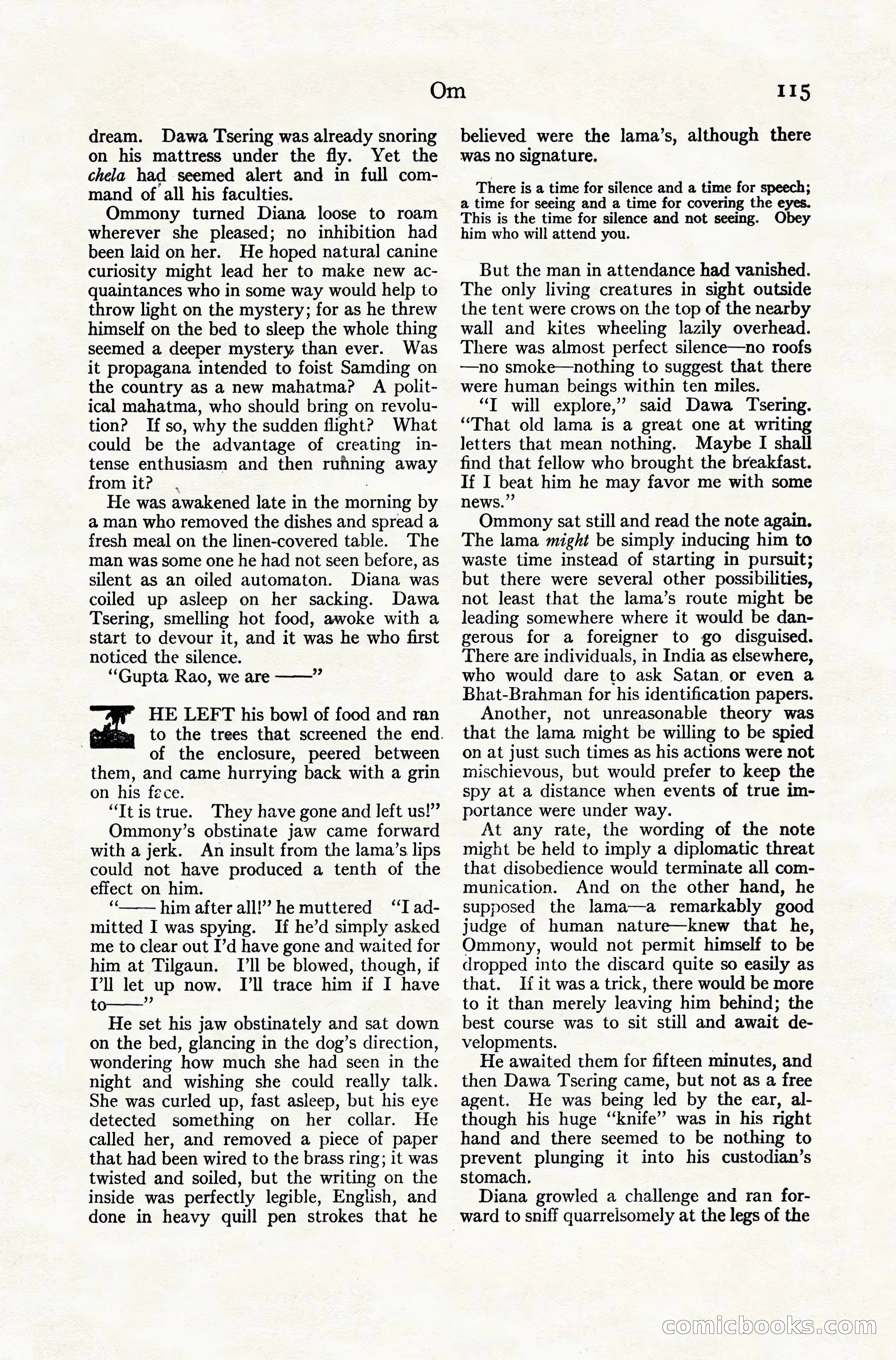Adventure Magazine Cover, November 10, 1924 — page 117 of 194
