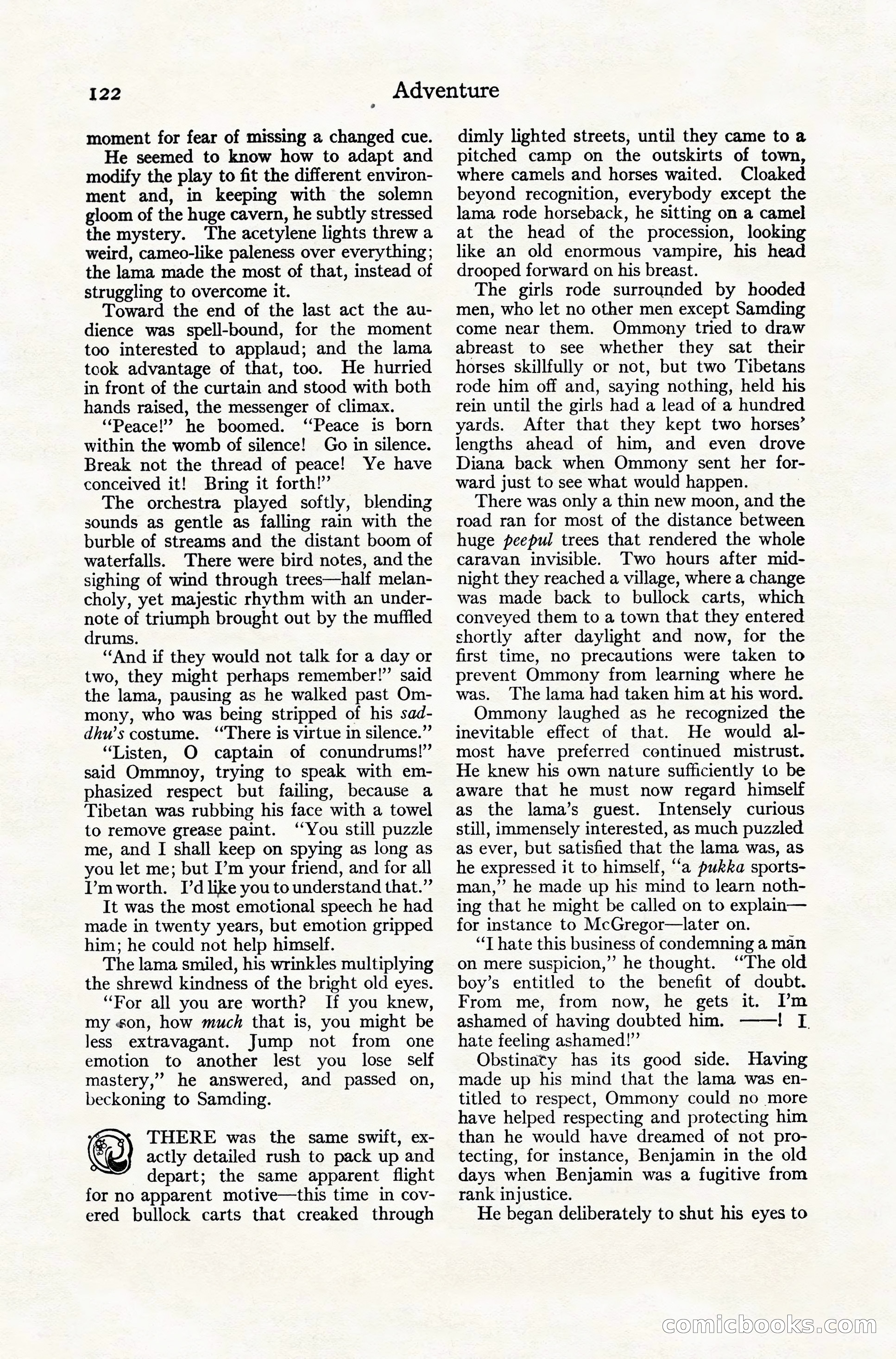 Adventure Magazine Cover, November 10, 1924 — page 124 of 194