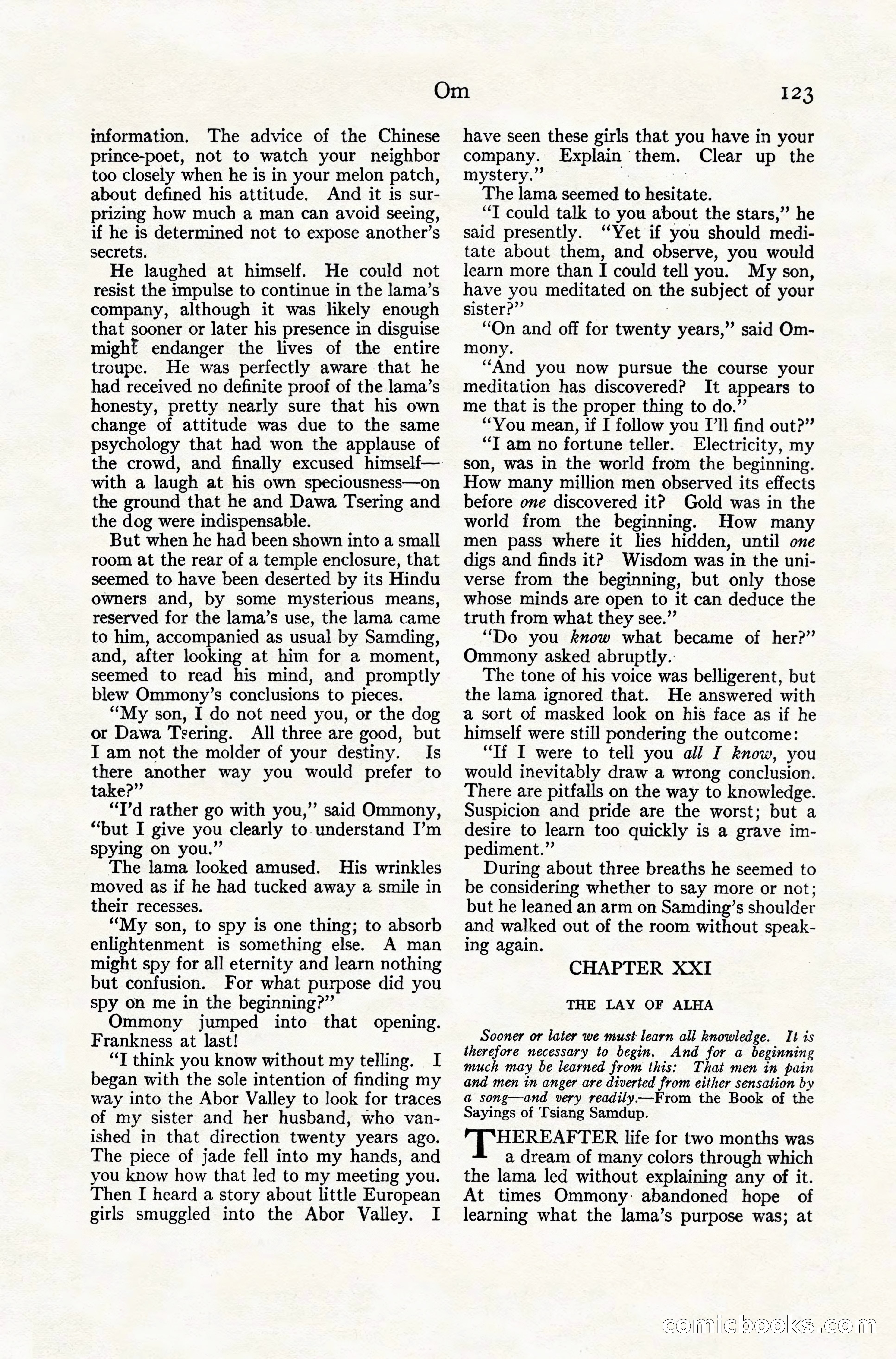 Adventure Magazine Cover, November 10, 1924 — page 125 of 194