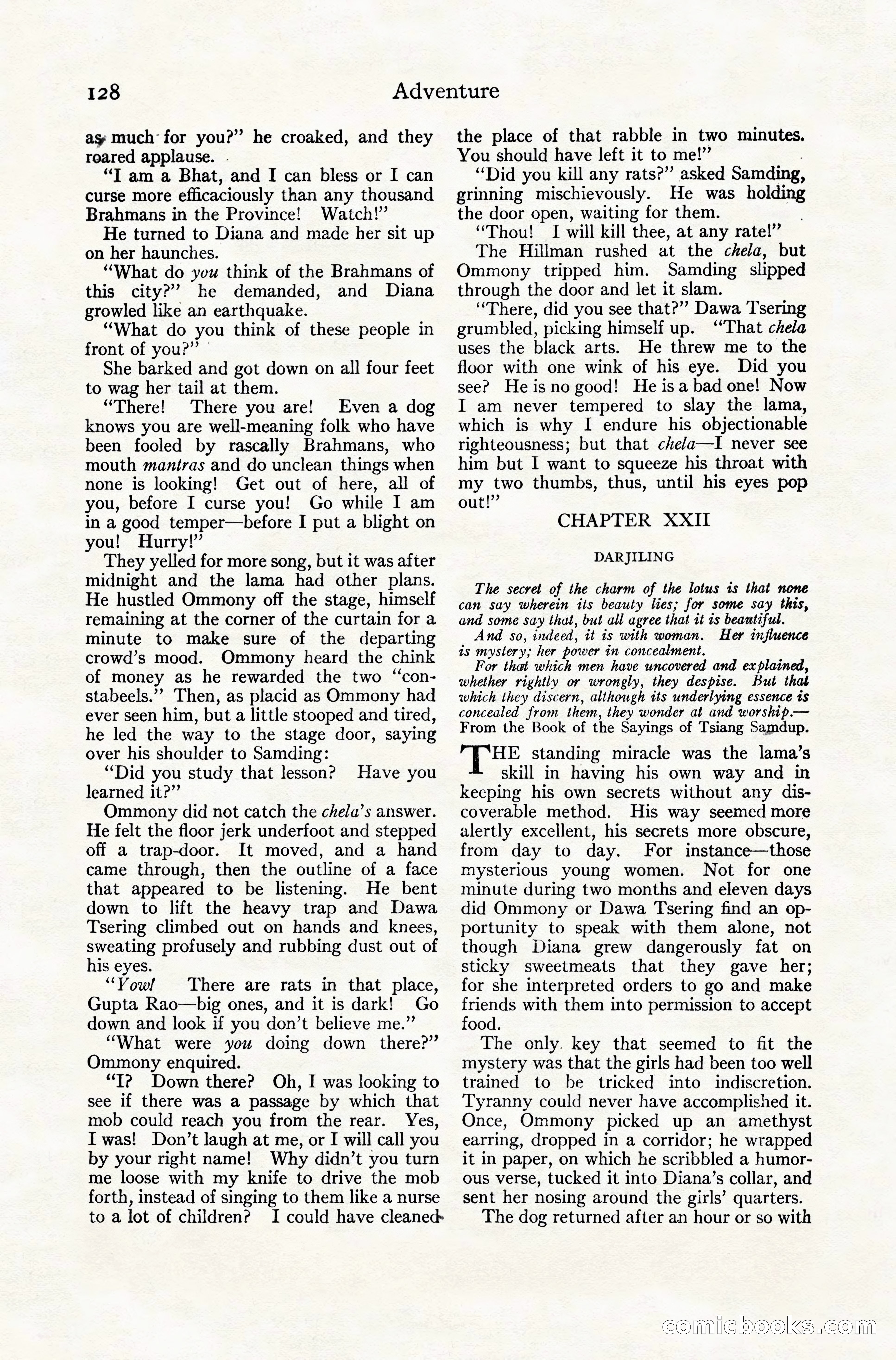 Adventure Magazine Cover, November 10, 1924 — page 130 of 194