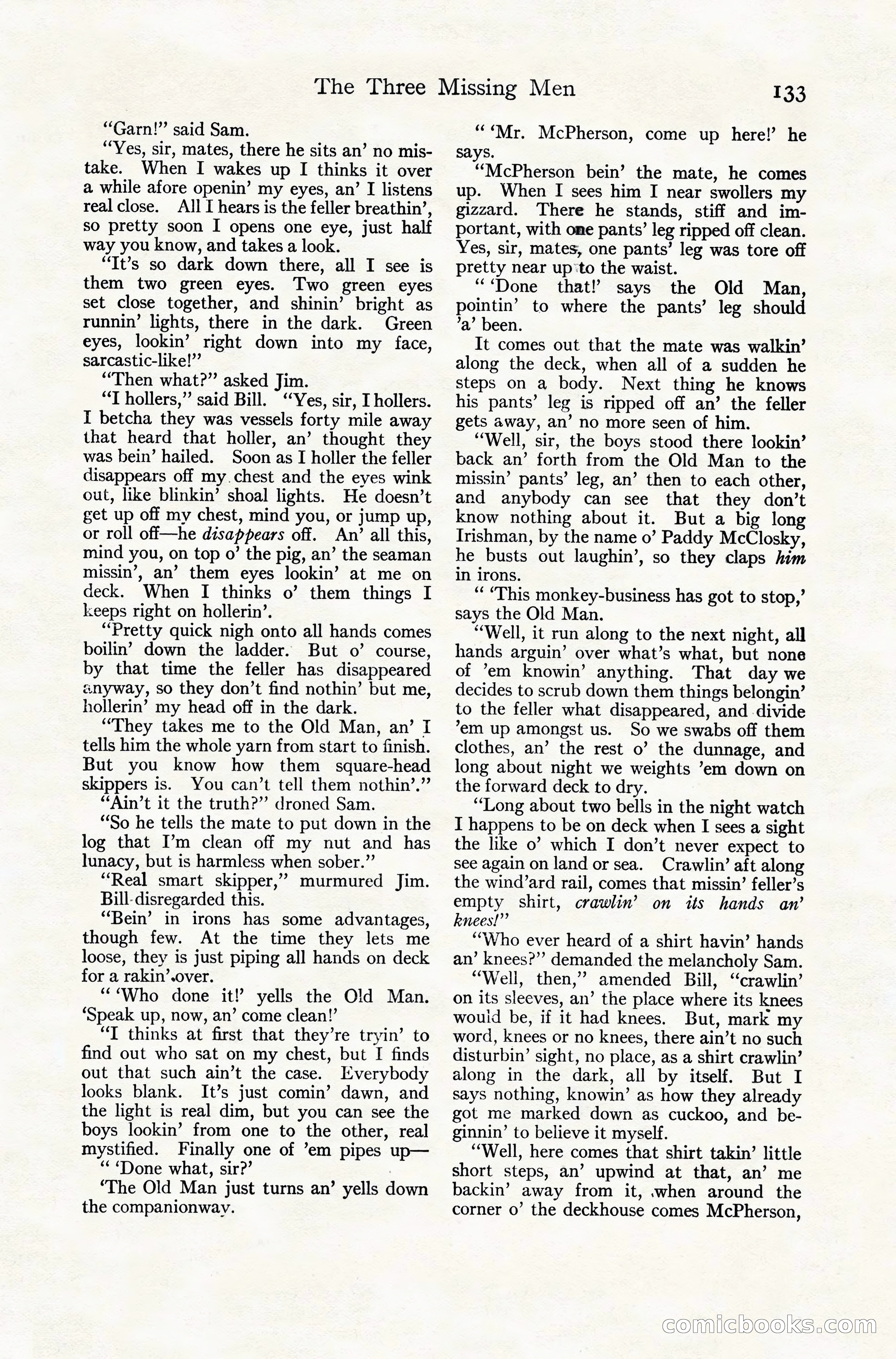 Adventure Magazine Cover, November 10, 1924 — page 135 of 194