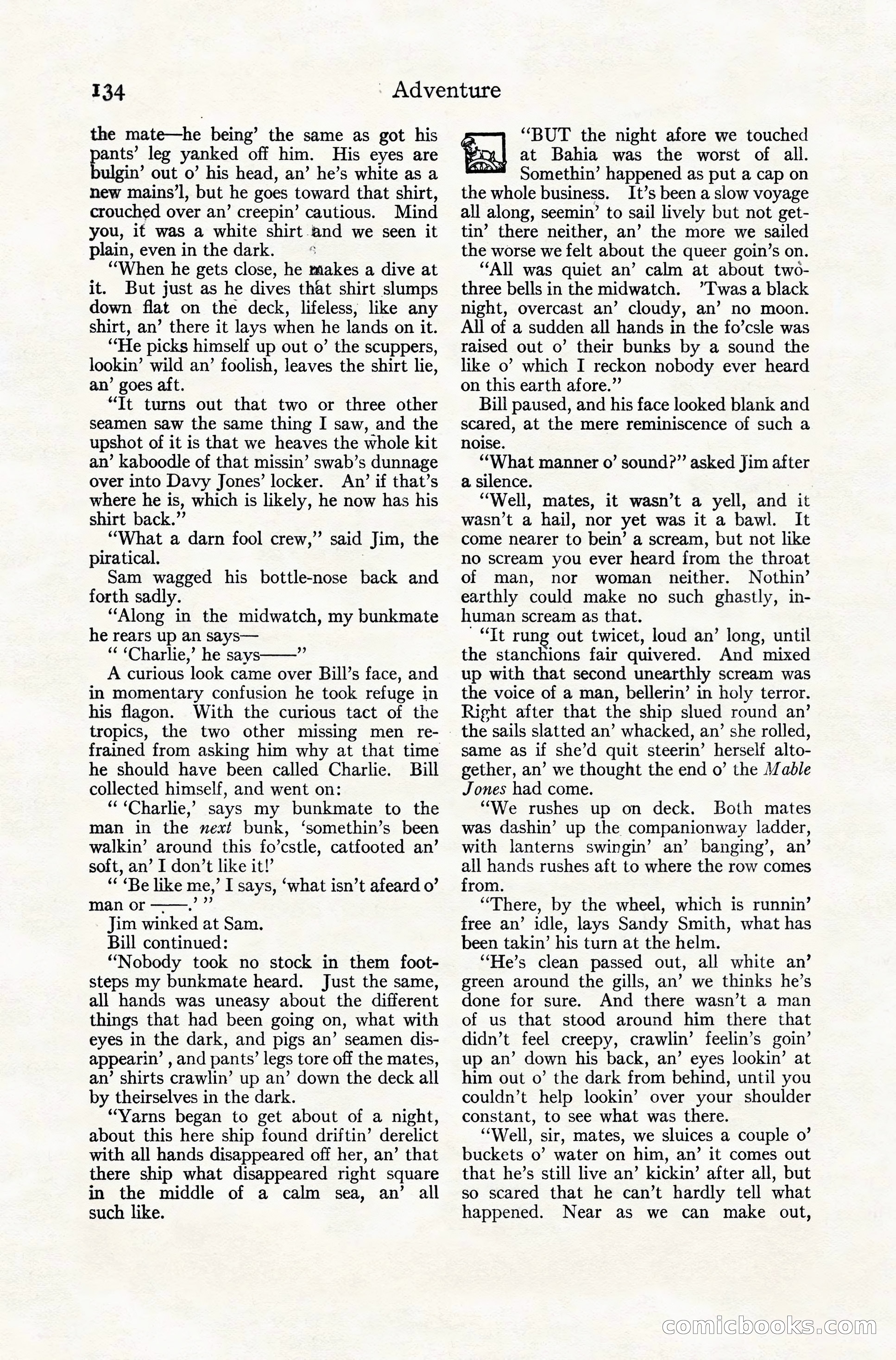 Adventure Magazine Cover, November 10, 1924 — page 136 of 194