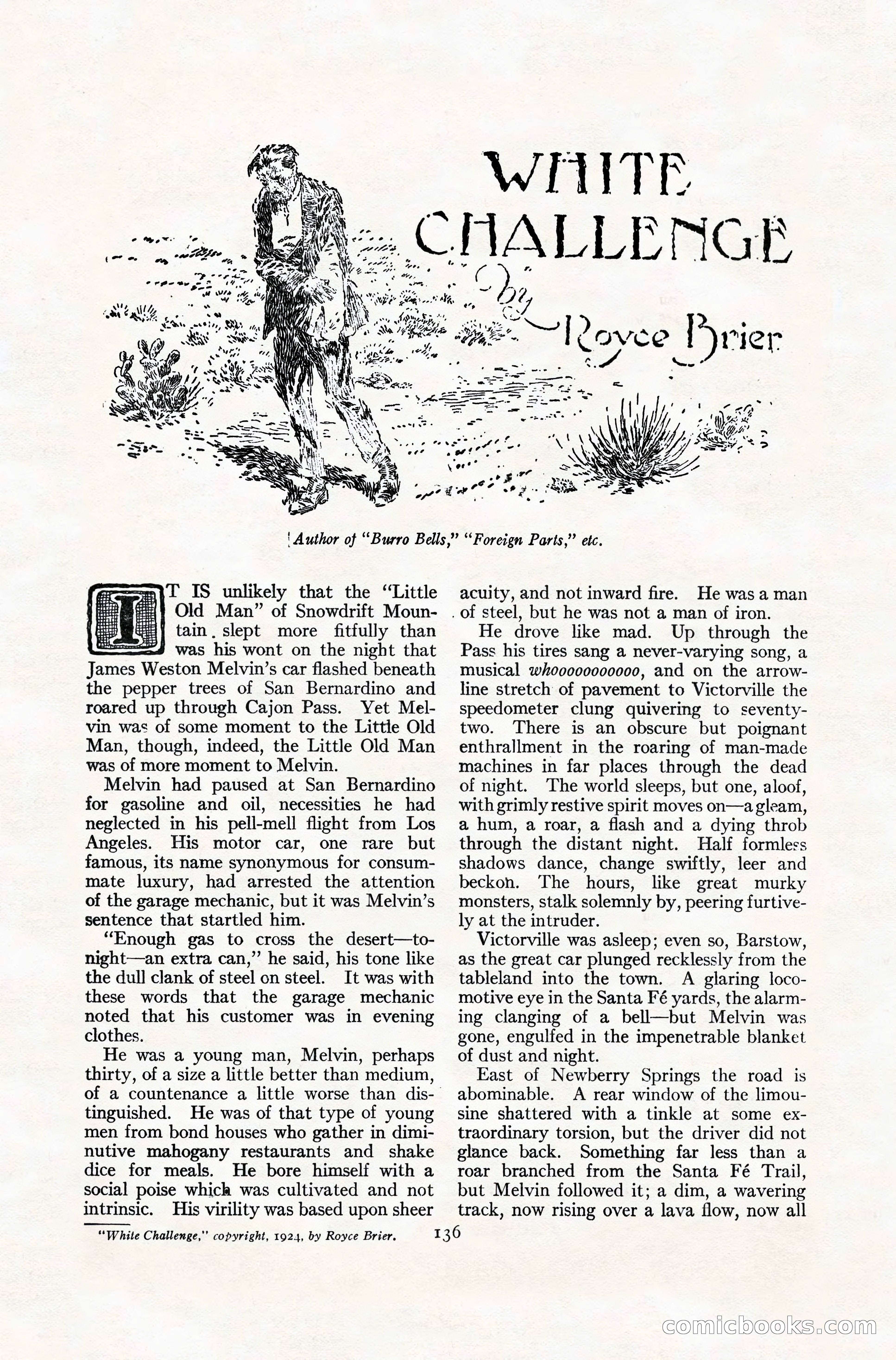 Adventure Magazine Cover, November 10, 1924 — page 138 of 194
