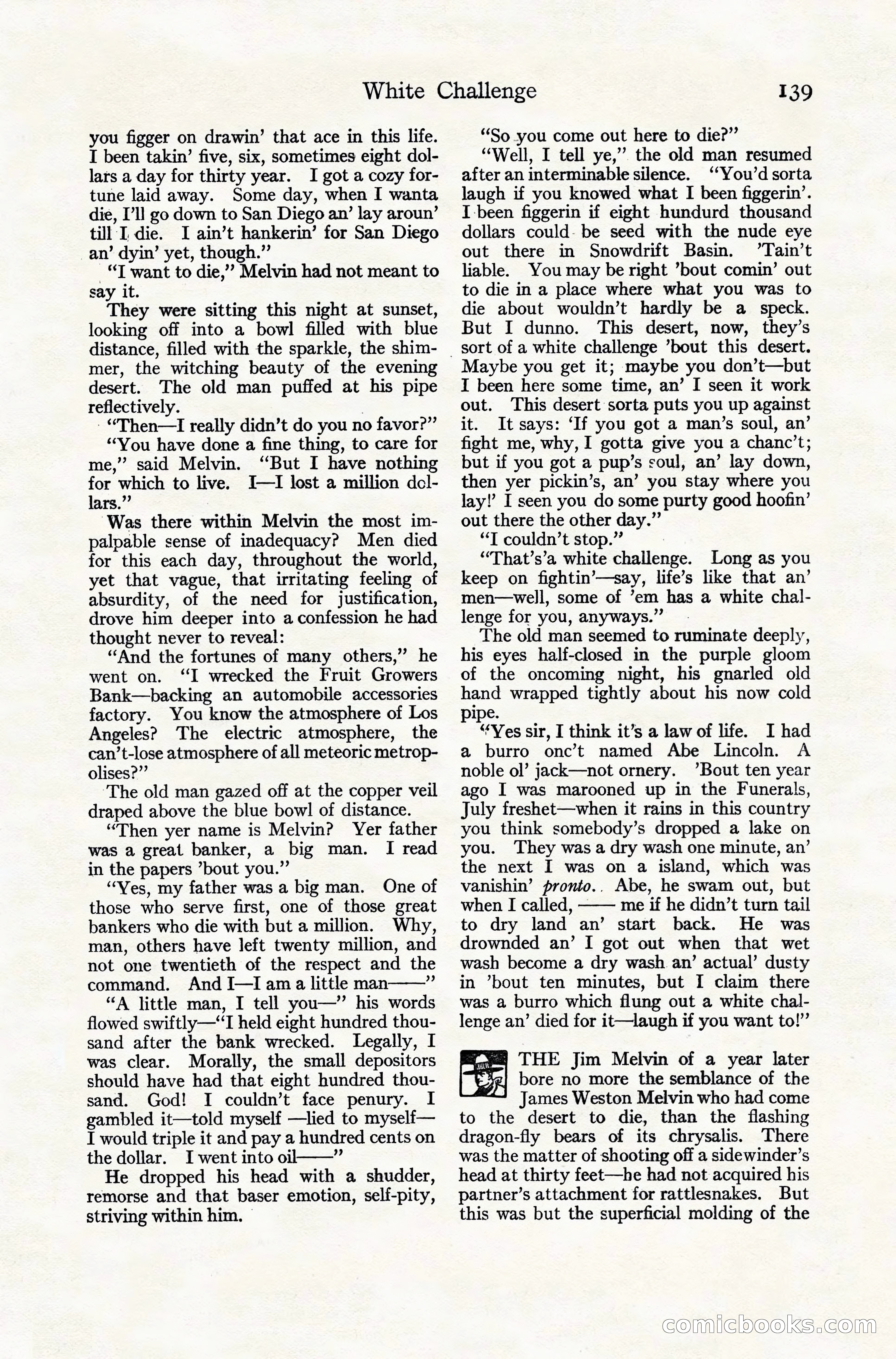 Adventure Magazine Cover, November 10, 1924 — page 141 of 194