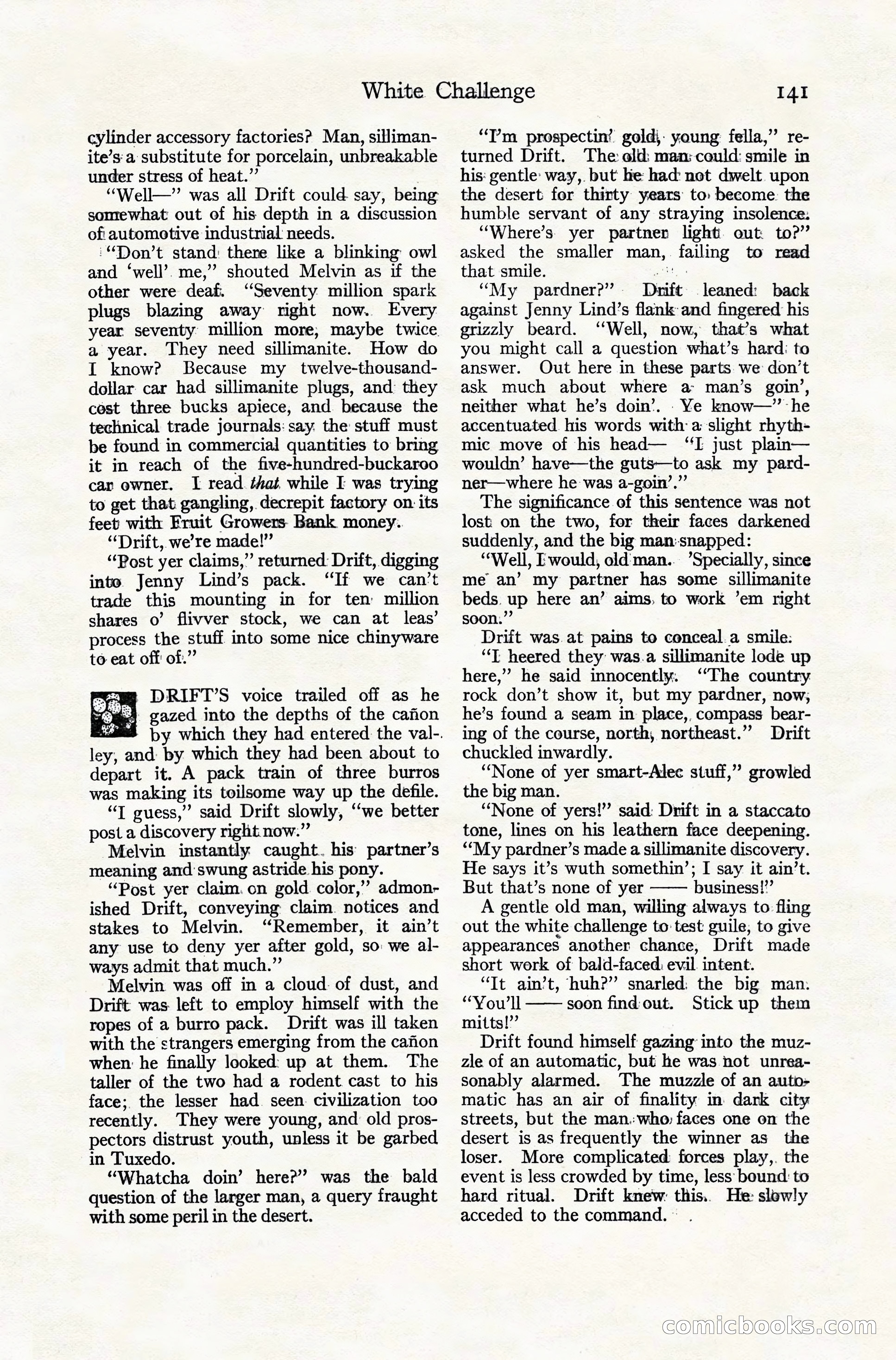 Adventure Magazine Cover, November 10, 1924 — page 143 of 194