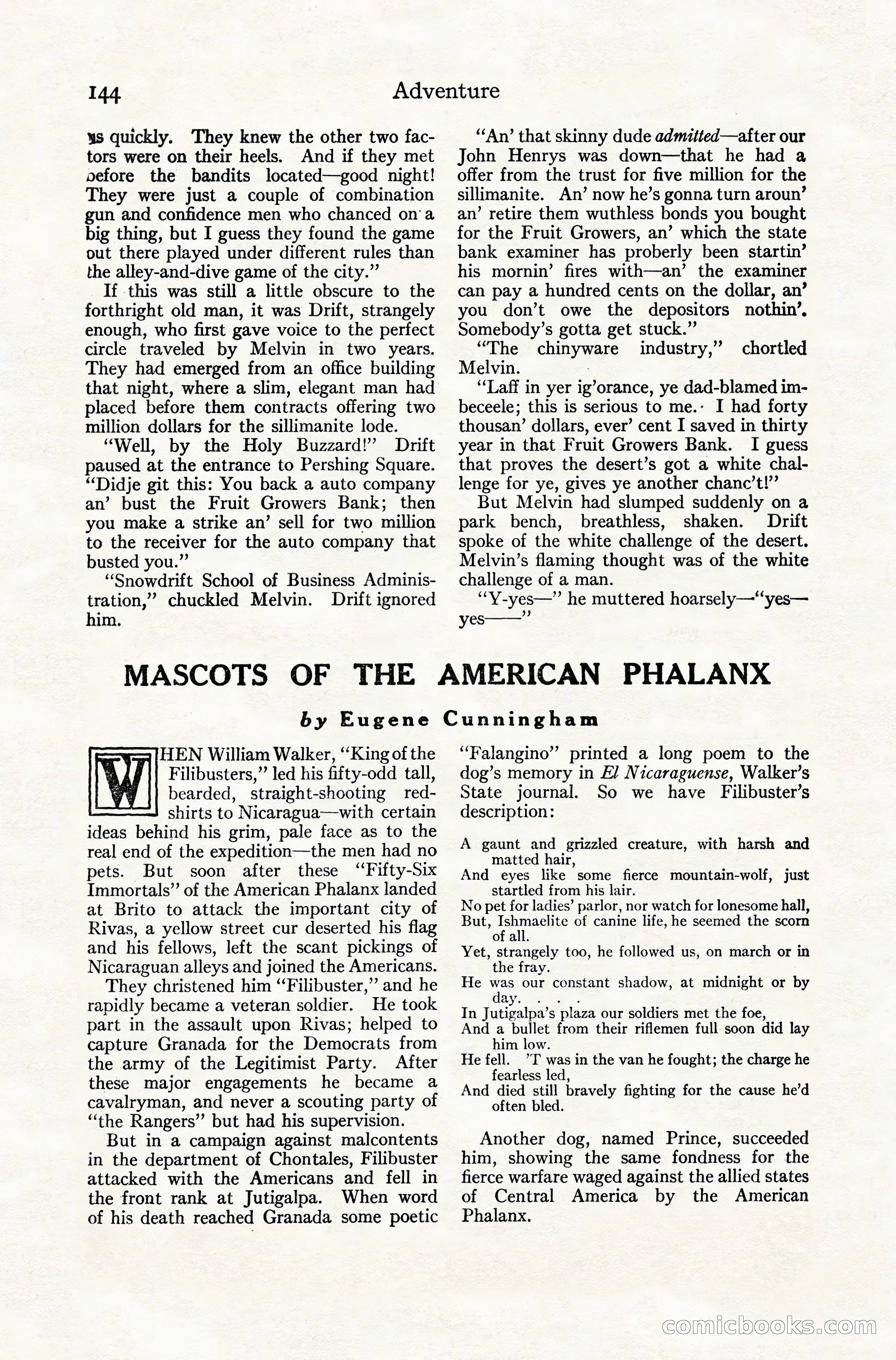 Adventure Magazine Cover, November 10, 1924 — page 146 of 194