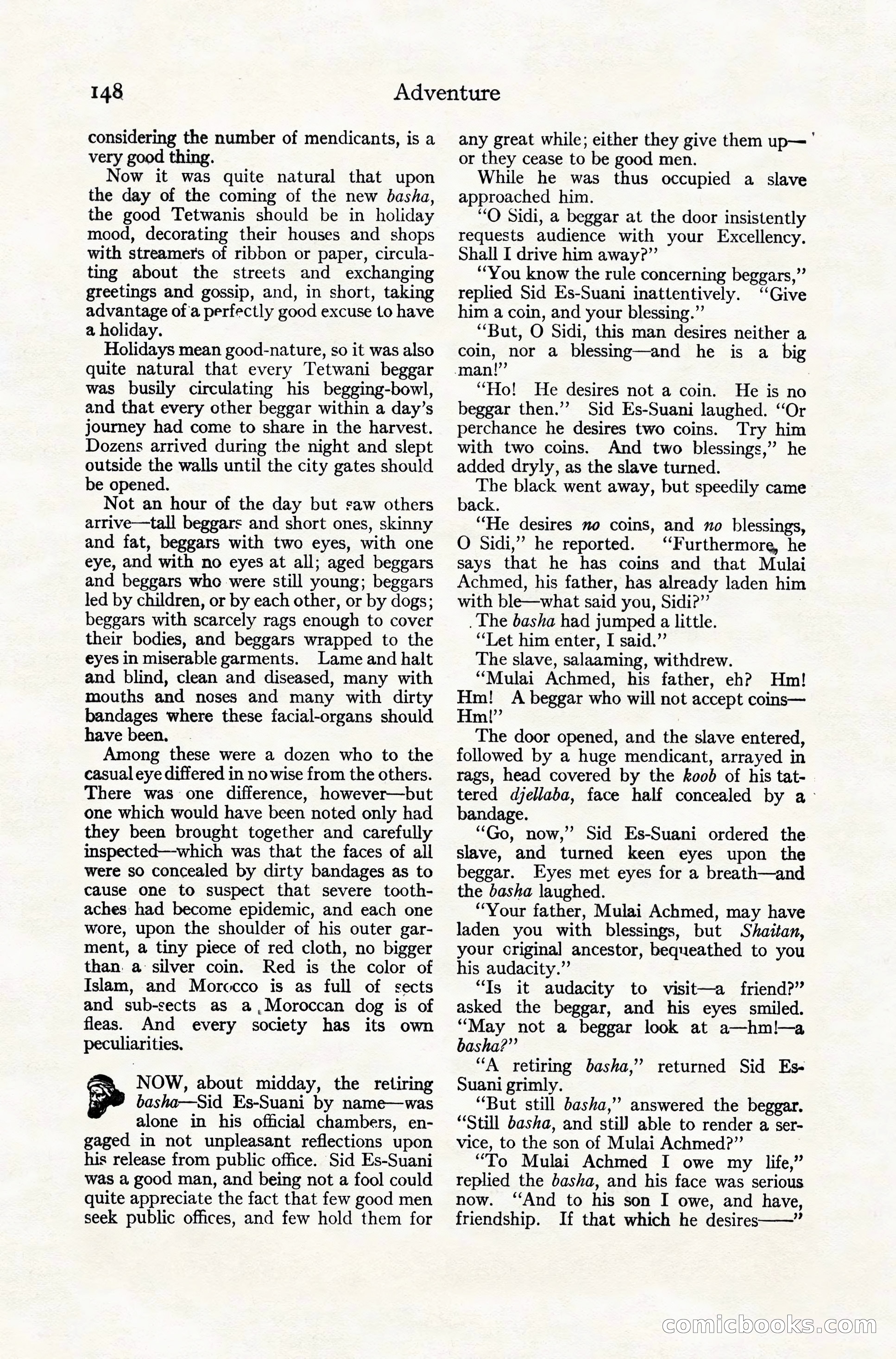 Adventure Magazine Cover, November 10, 1924 — page 150 of 194