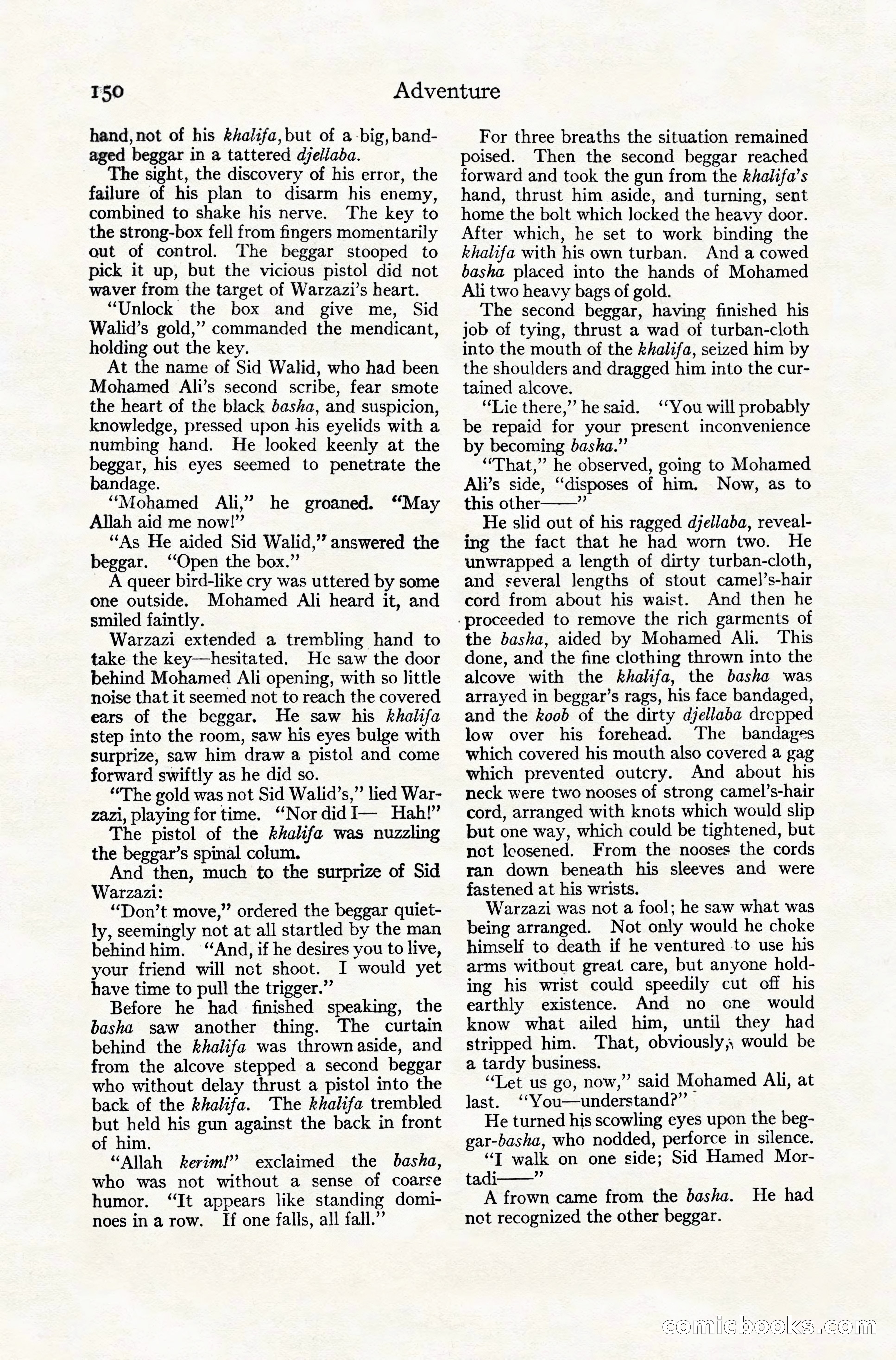 Adventure Magazine Cover, November 10, 1924 — page 152 of 194