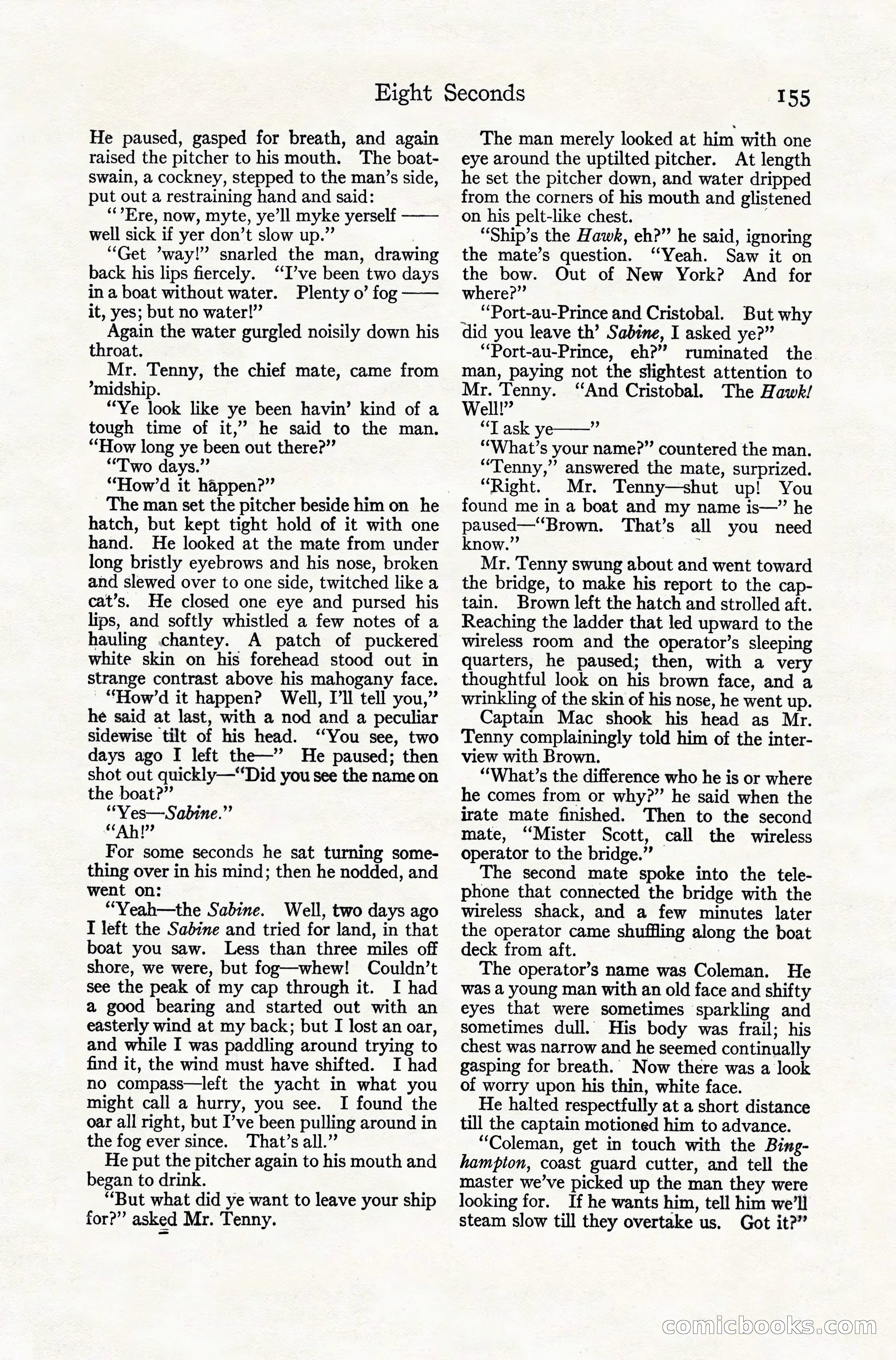 Adventure Magazine Cover, November 10, 1924 — page 157 of 194