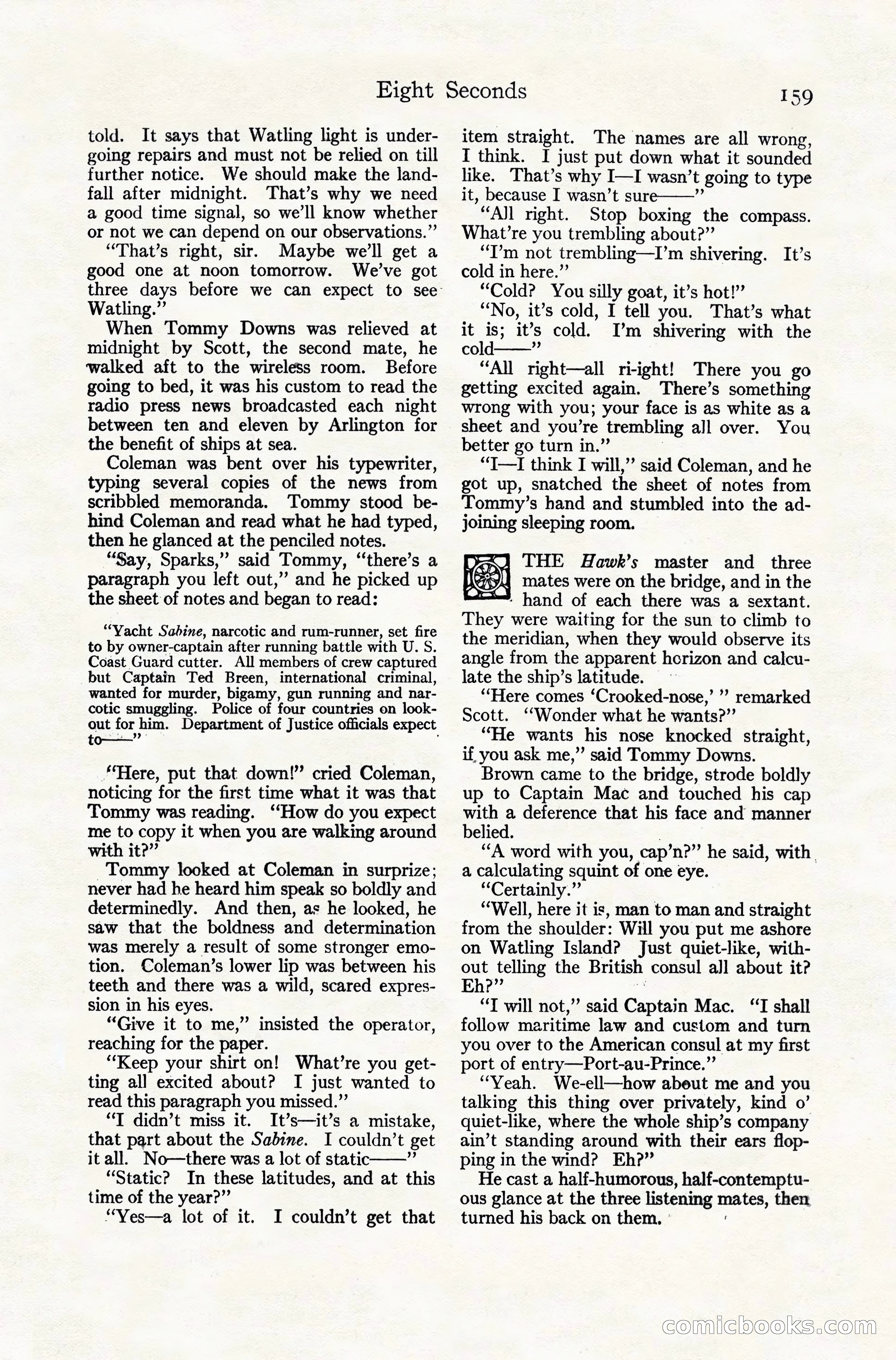 Adventure Magazine Cover, November 10, 1924 — page 161 of 194