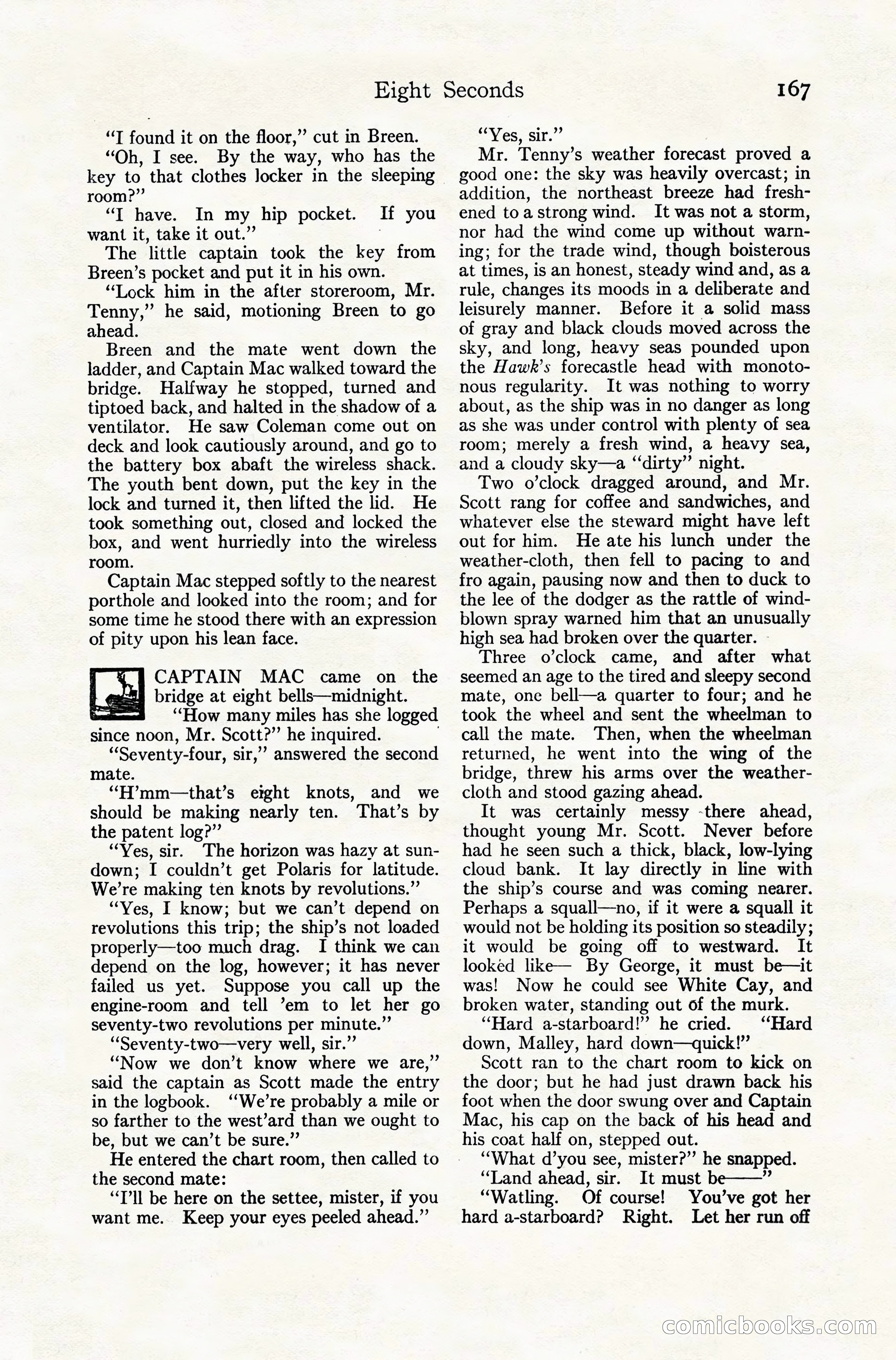 Adventure Magazine Cover, November 10, 1924 — page 169 of 194